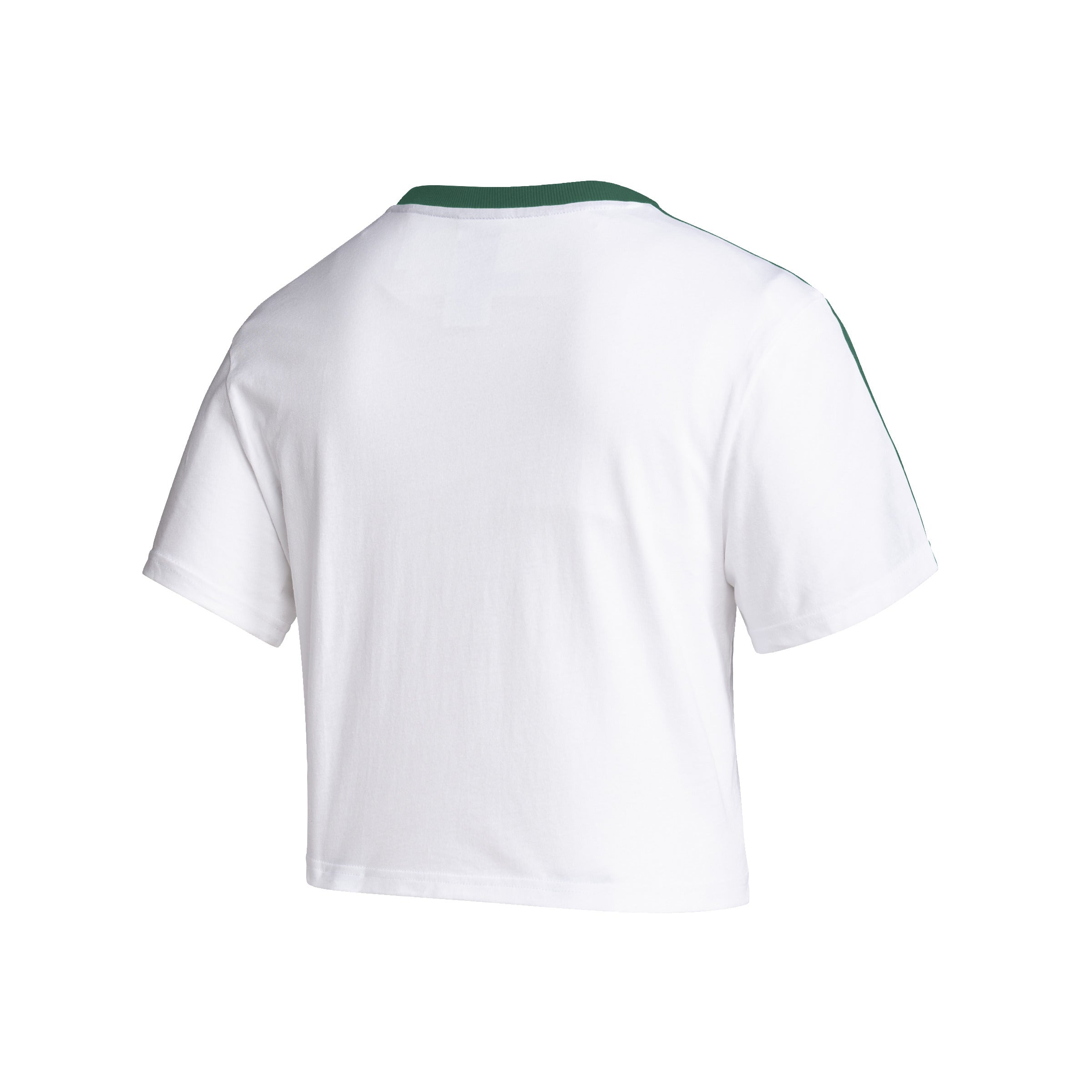 Miami Hurricanes adidas Women's Fresh 3-Stripe Crop Top T-Shirt - White