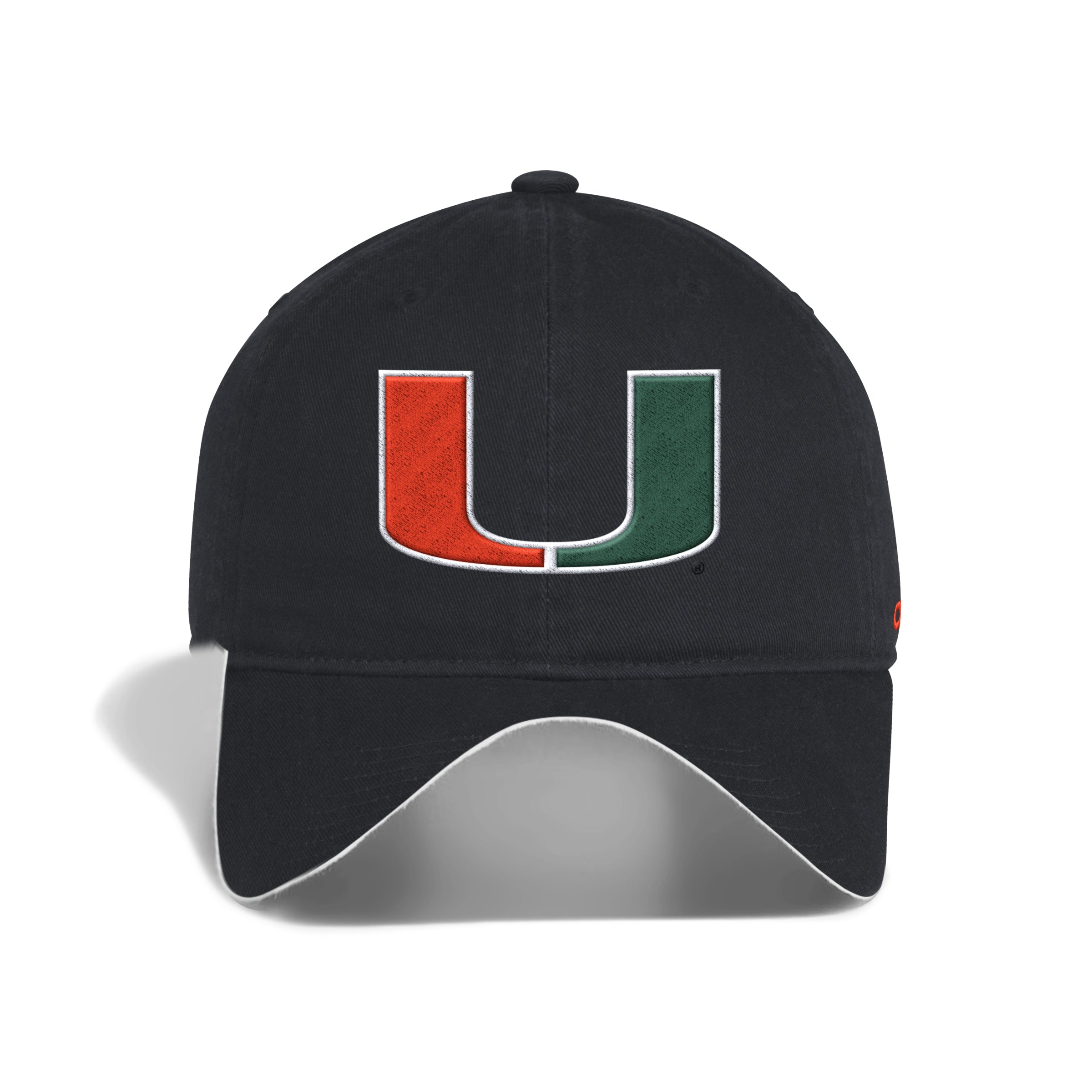 Miami Hurricanes adidas Coaches Adjustable Slough Hat - Black