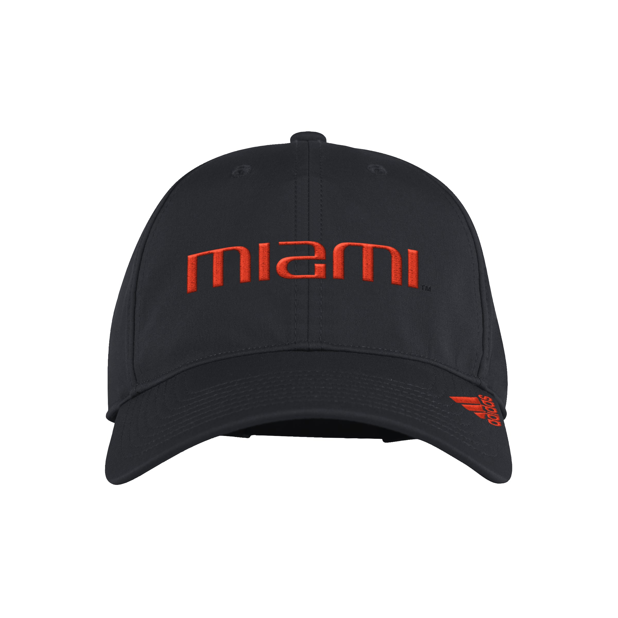 Miami Hurricanes adidas Coaches Adjustable Slouch Hat - Black