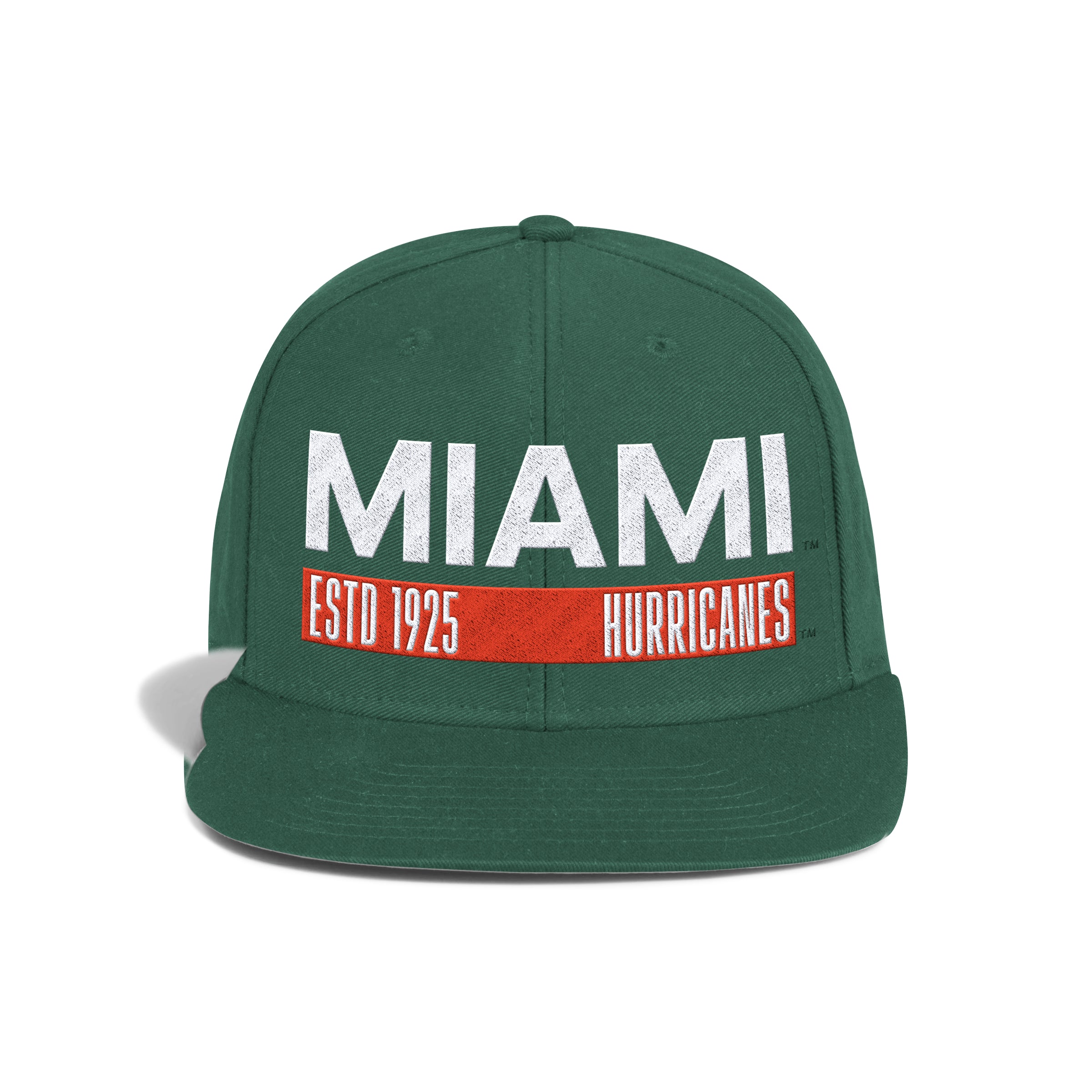 Miami Hurricanes adidas Established Structured Snapback Hat - Green