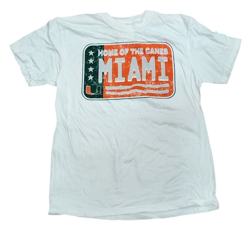 Miami Hurricanes Stars and Plates Comfort Colors T-Shirt - White