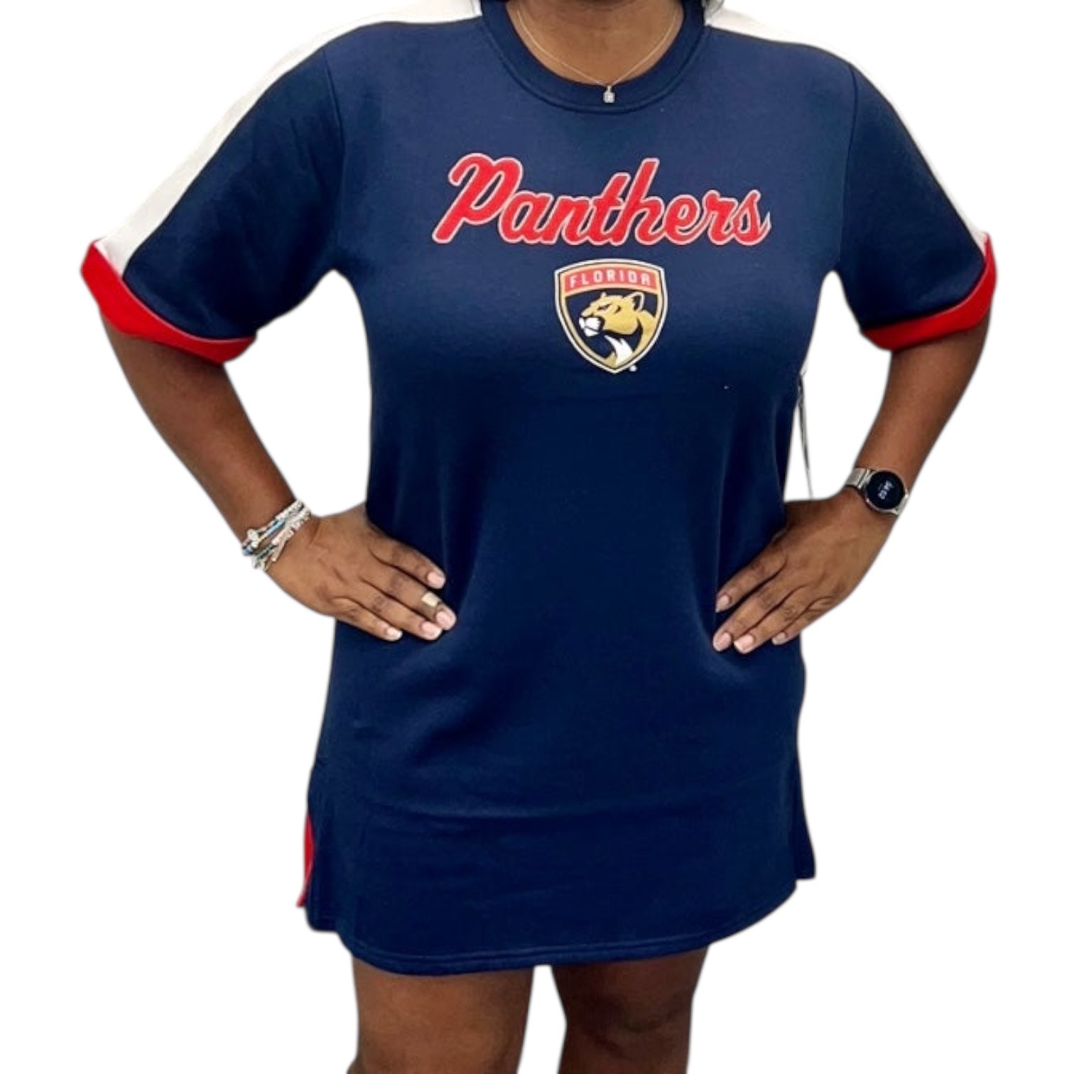 Florida Panthers G-III 4Her by Carl Banks Women's Flag Sneaker Dress - Navy