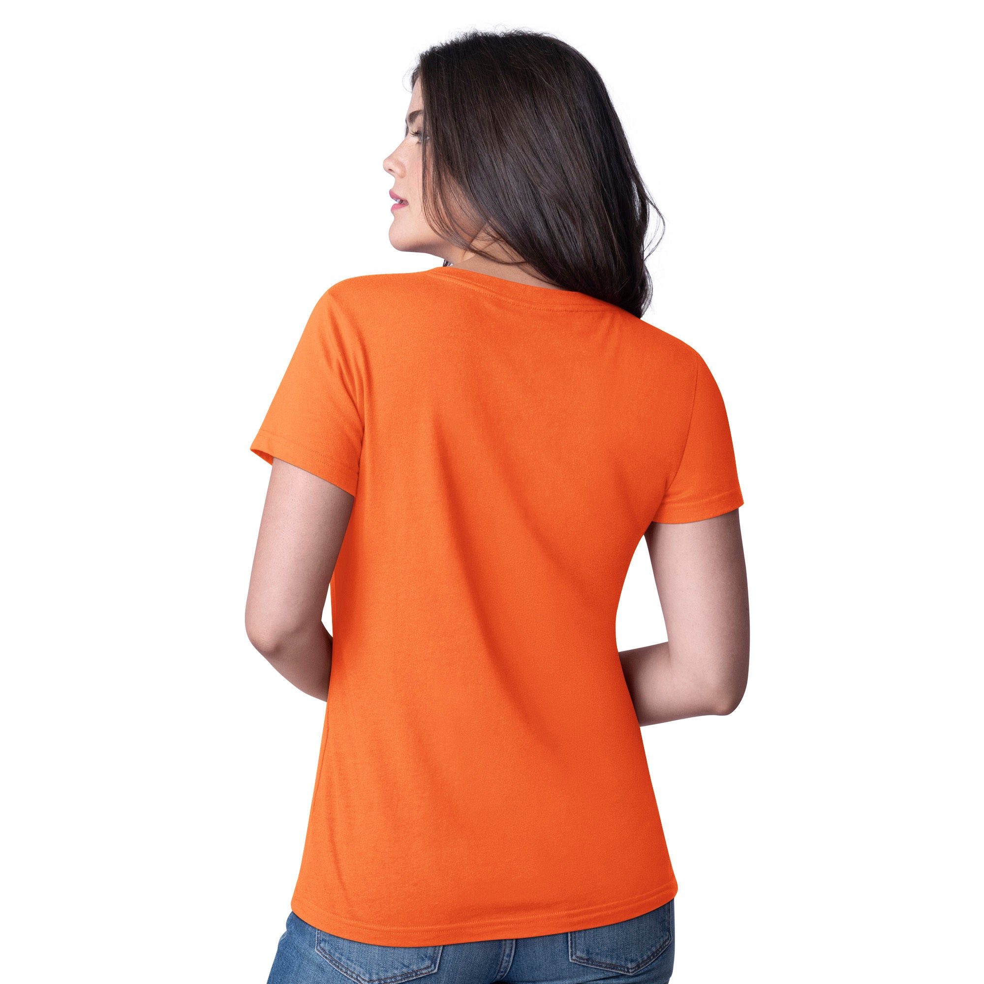 Miami Dolphins Glll  Women's  V-Neck T-Shirt - Orange