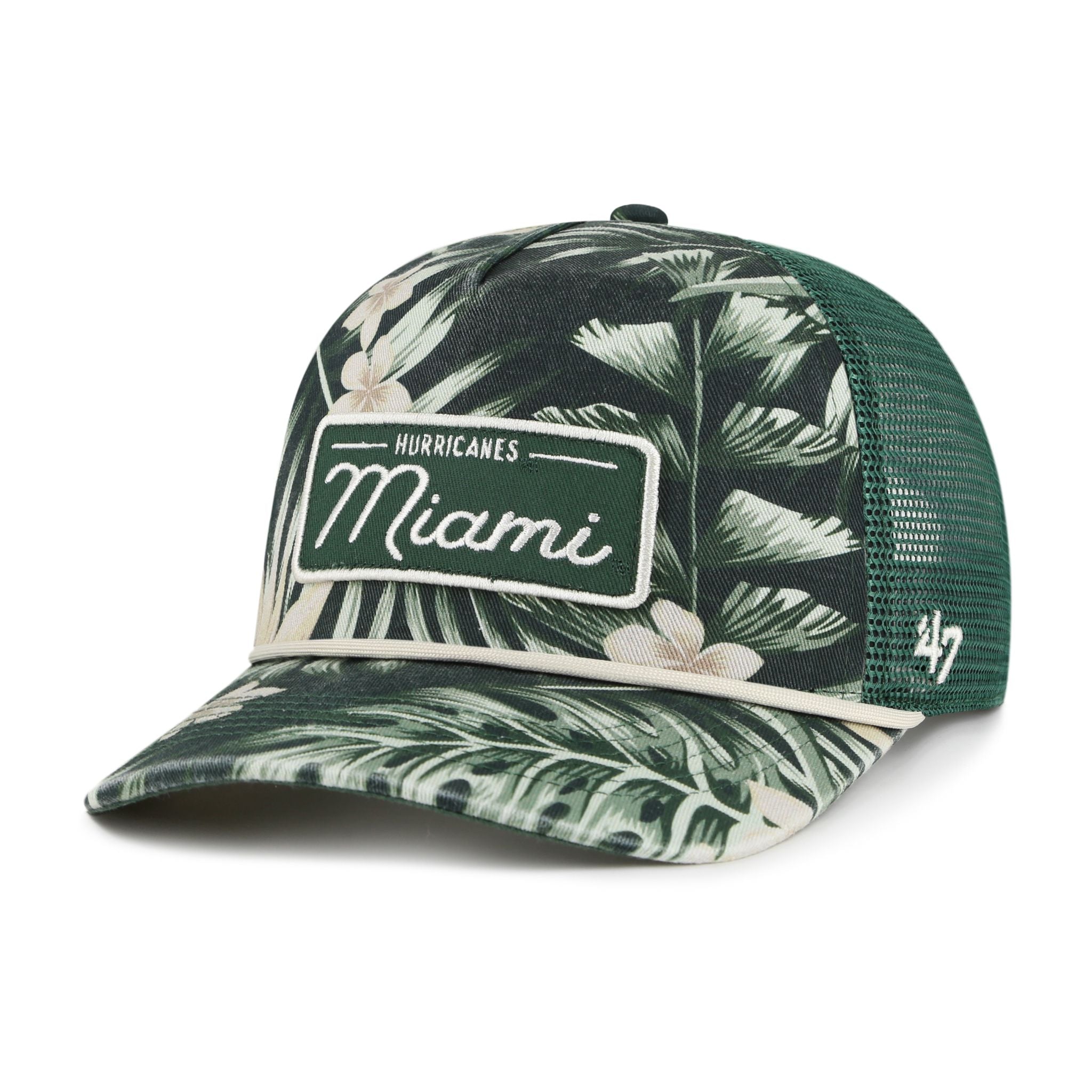 Miami Hurricanes 47 Brand Tropicalia Rope Hitch Trucker Hat - Green