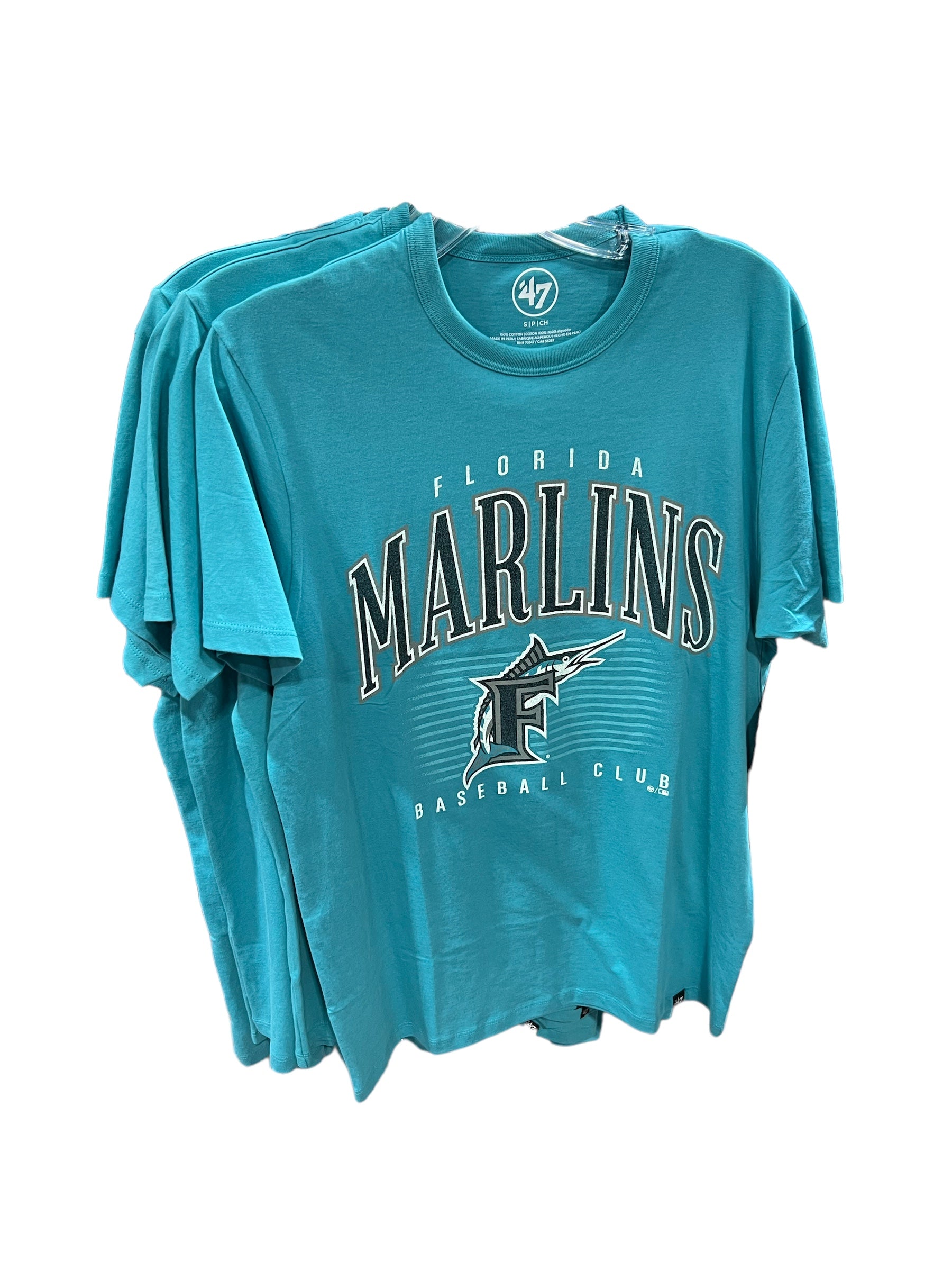 Miami Marlins 47 Brand Cooperstown Oceanic Double Header Franklin T-Shirt - Teal