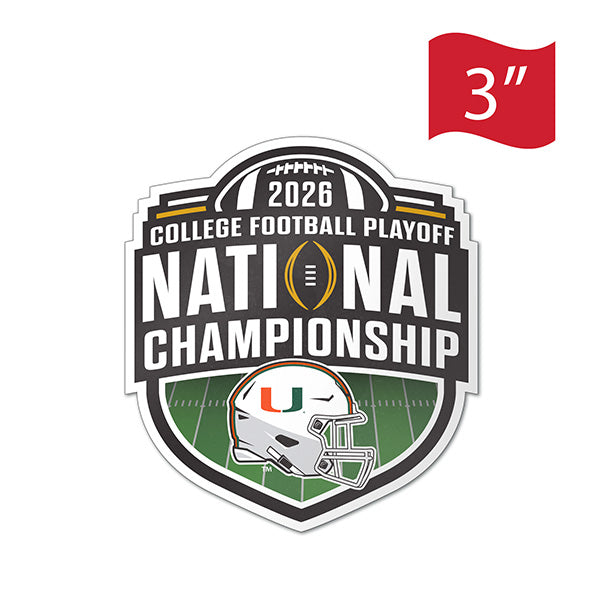 Pre-Order Miami Hurricanes CFP National Championship Game Vinyl Decal - 3”