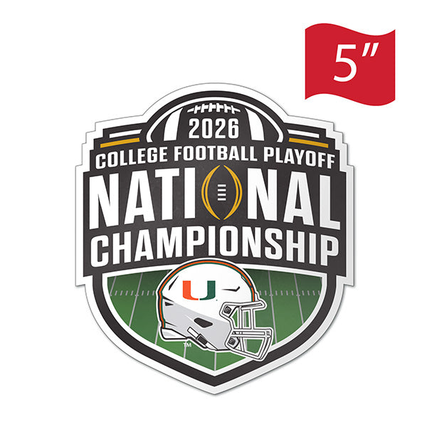 Pre-Order Miami Hurricanes CFP National Championship Game Vinyl Decal - 5"