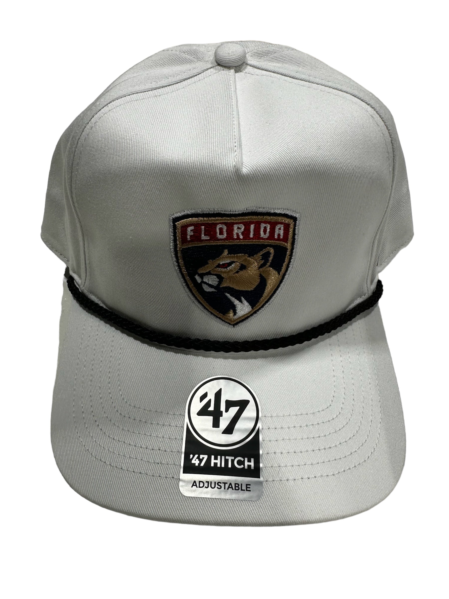Florida Panthers 47 Brand Primary Logo Rope Hitch Adjustable Hat - White