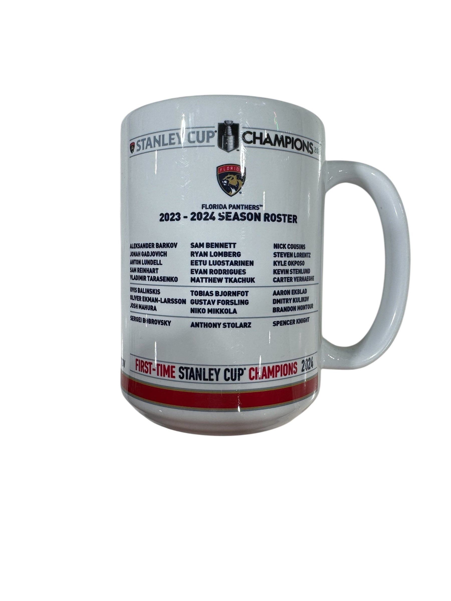 Florida Panthers 2024 First Stanley Cup Champions Sublimated Roster Coffee Mug- 15 oz