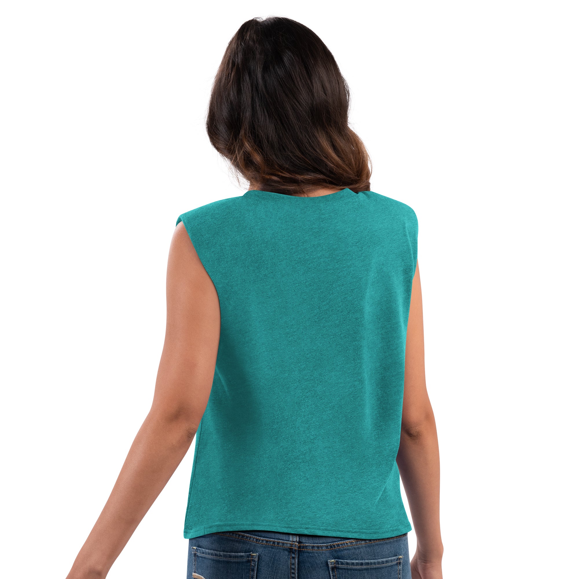 Miami Dolphins G-lll 4Her Women's Sleeveless Shoulder Pad Shirt - Aqua