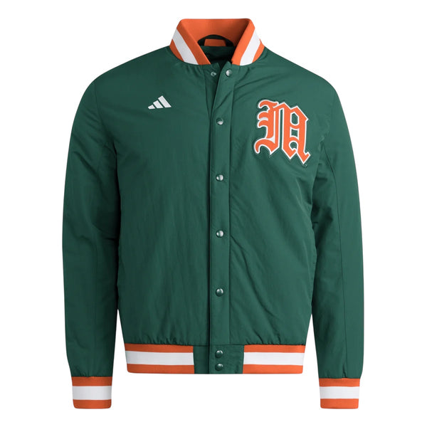 Miami Hurricanes adidas 2026 Old English M Baseball Coaches Jacket - G