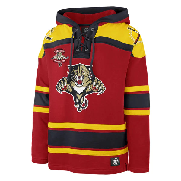 Florida Panthers '47 Brand 93-94 Inaugural Year Lacer Hoodie - Red