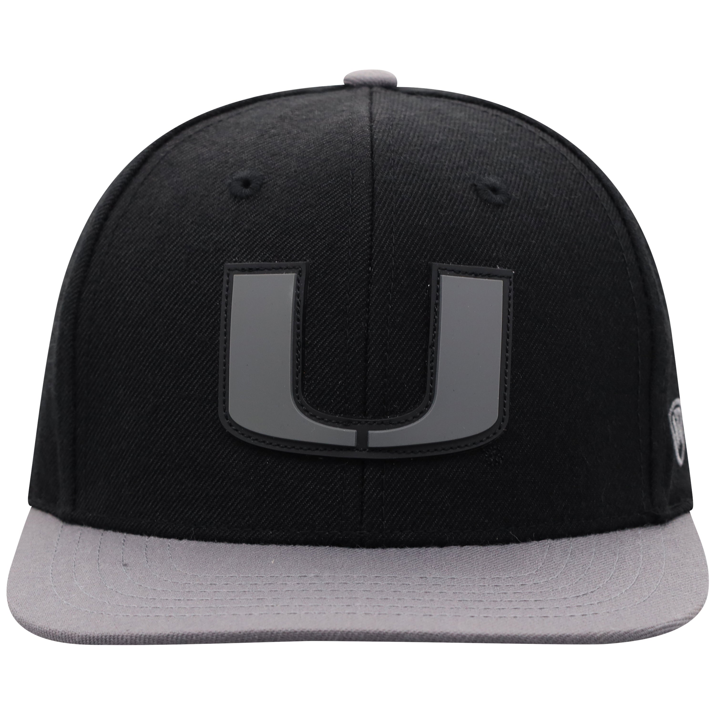 Miami Hurricanes TOW Atticus Youth Snapback Two-Tone Hat -Black/Silver