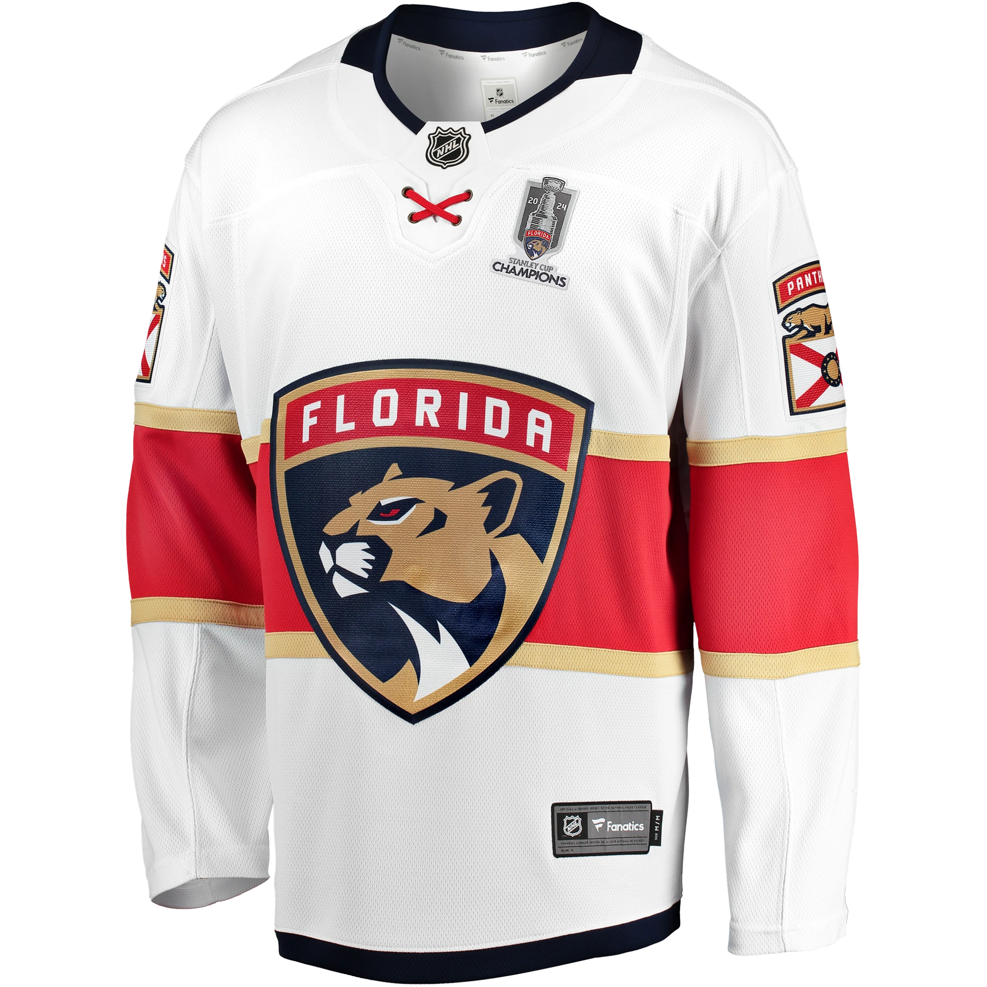 Florida Panthers 2024 Stanley Cup Champions Breakaway Jersey White