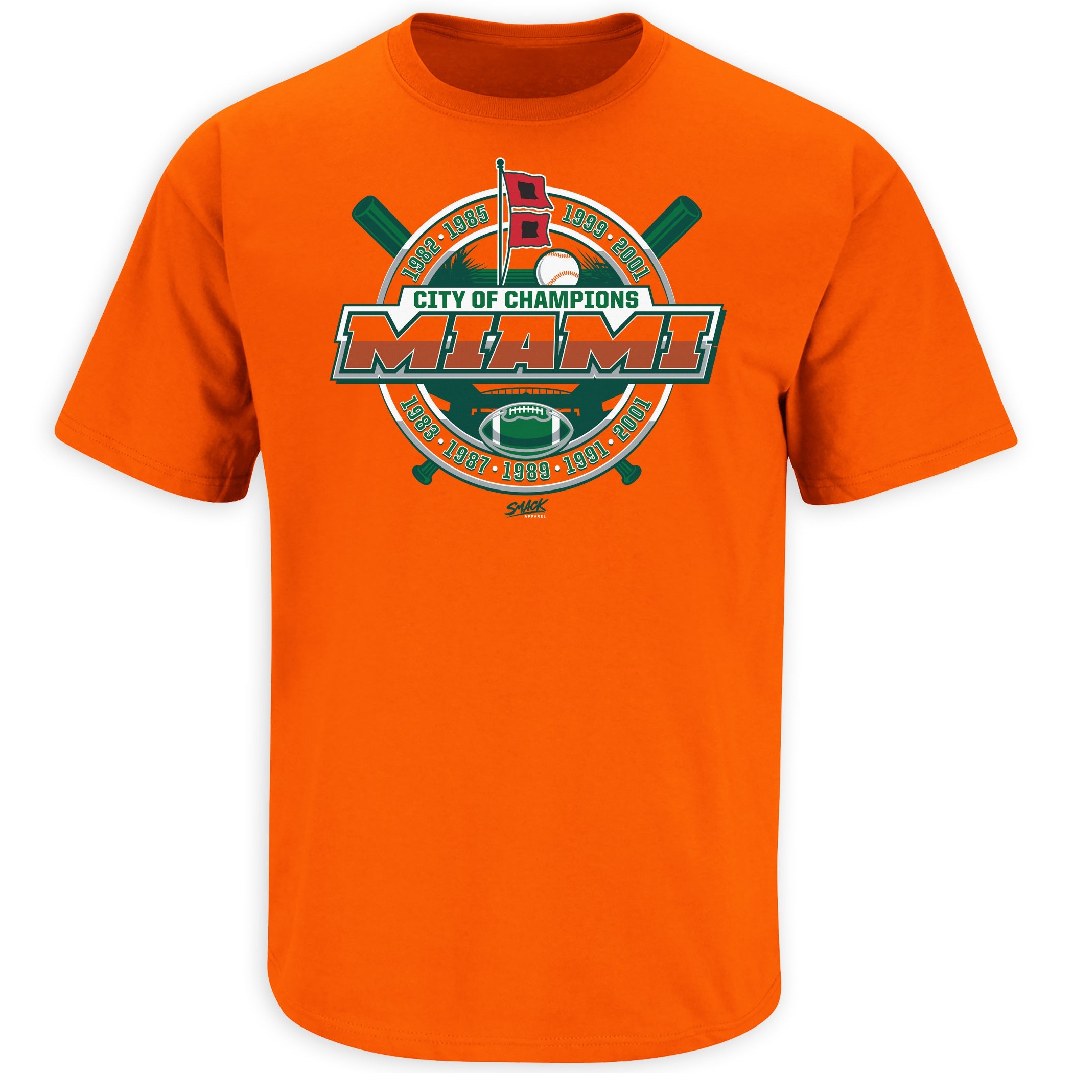 Miami City of Champions T-Shirt - Orange
