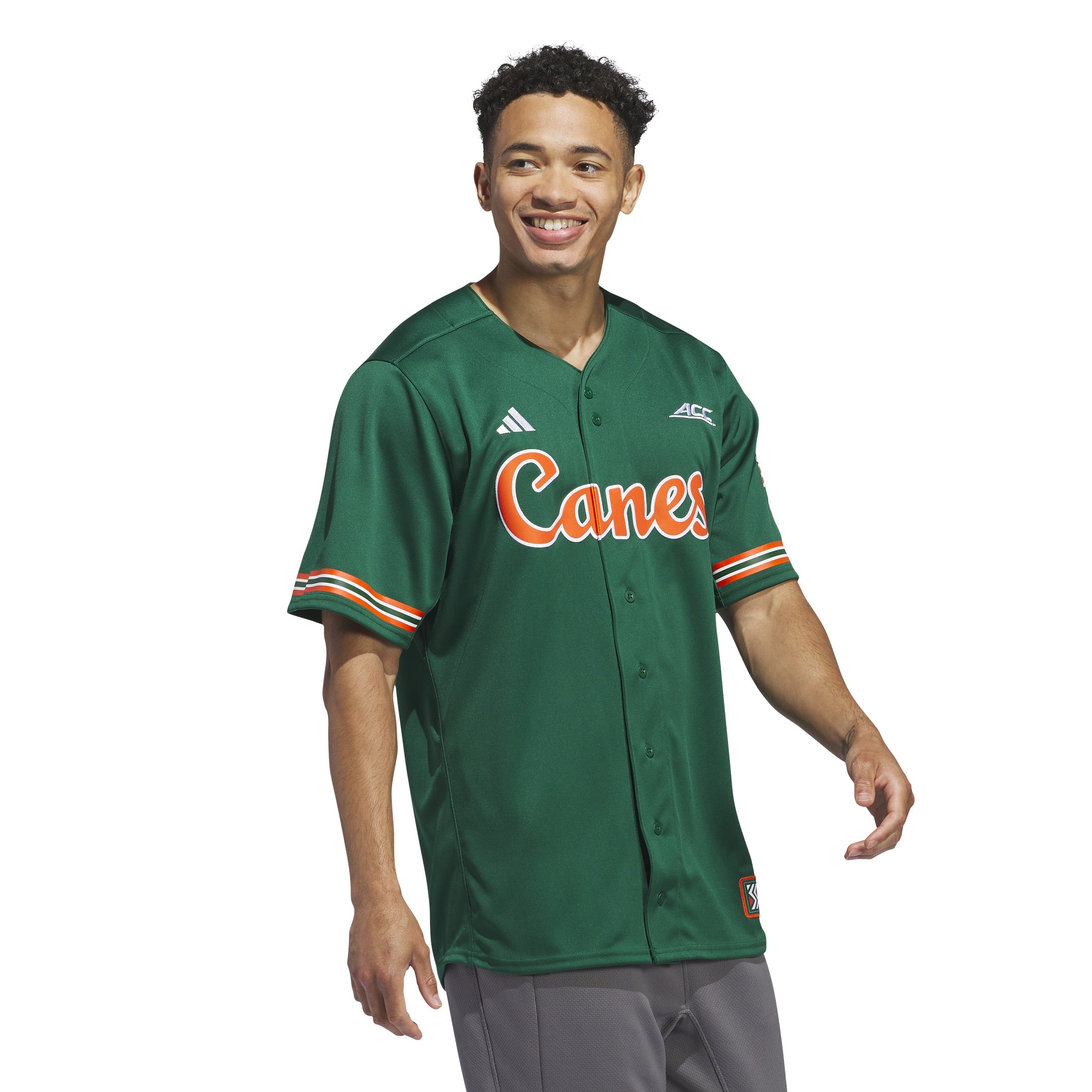 Miami Hurricanes adidas Reverse Retro Replica Baseball Jersey - Green