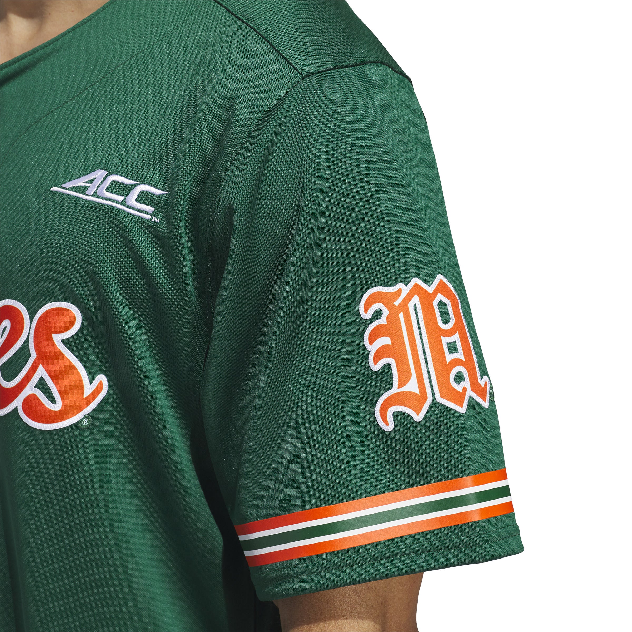 Miami Hurricanes adidas Reverse Retro Replica Baseball Jersey - Green