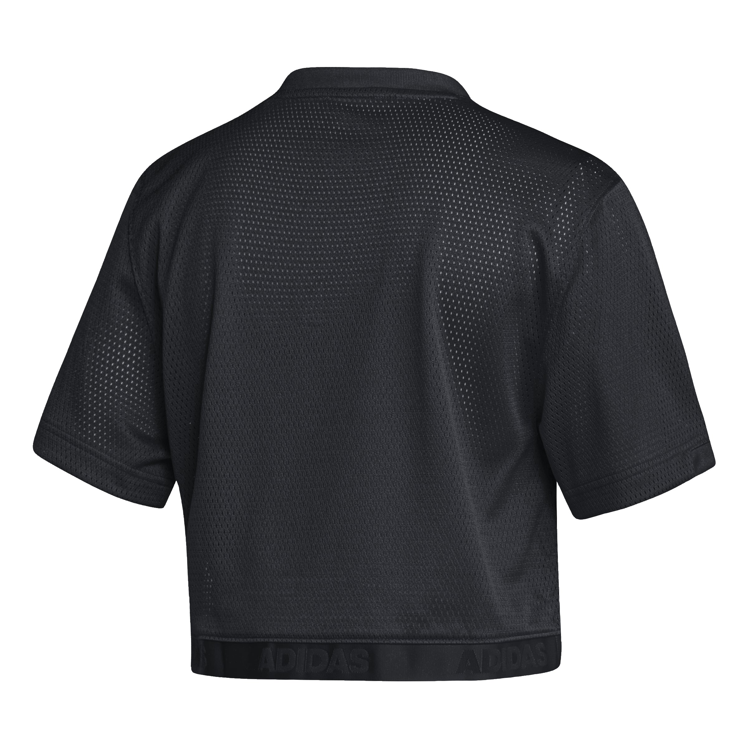 Miami Hurricanes adidas Womens Primary Logo Crop Top Jersey - Black