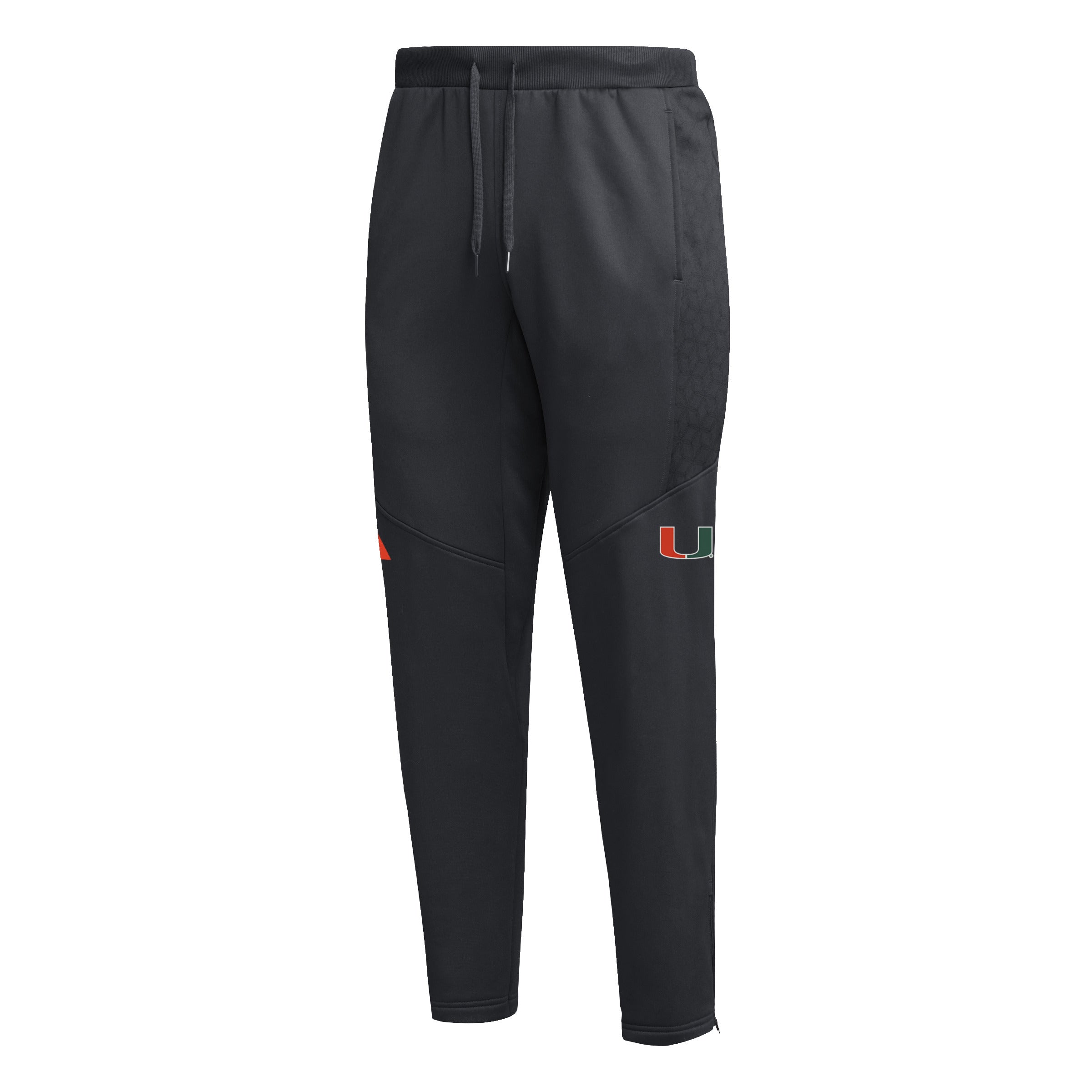 Miami Hurricanes adidas 2023 Travel AEROREADY Tapered Pants - Black