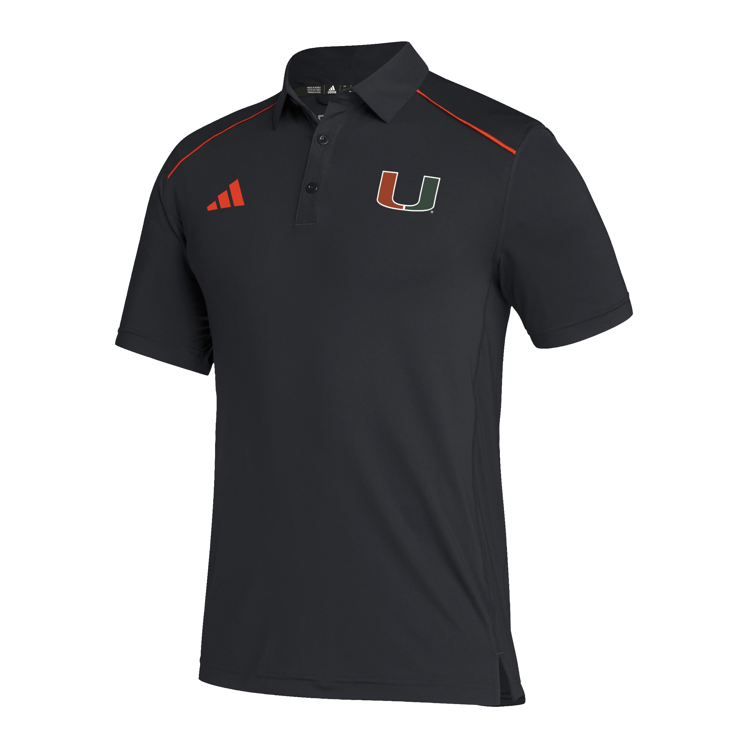Miami Hurricanes 2023 adidas Coaches AEROREADY Polo - Black