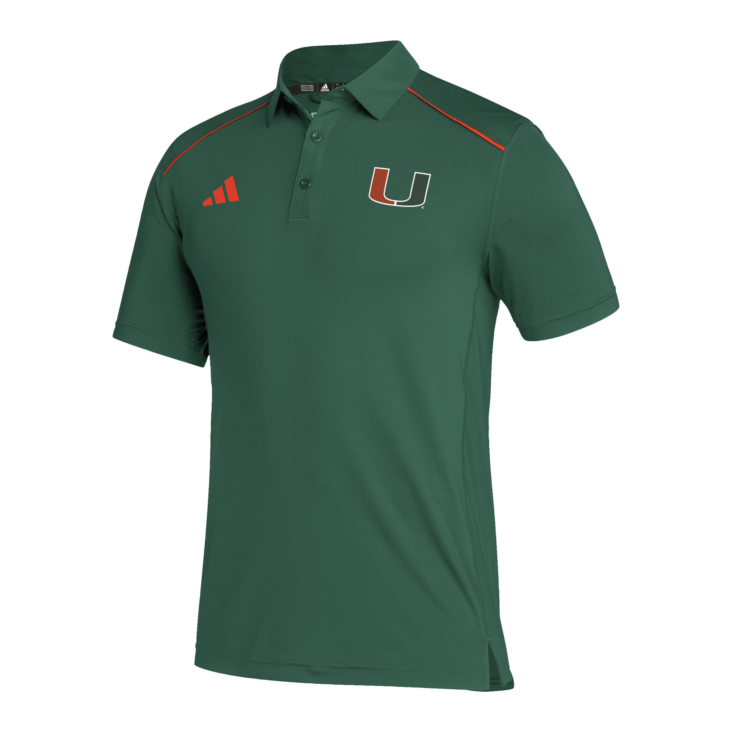 Miami Hurricanes 2023 adidas Coaches AEROREADY Polo - Green