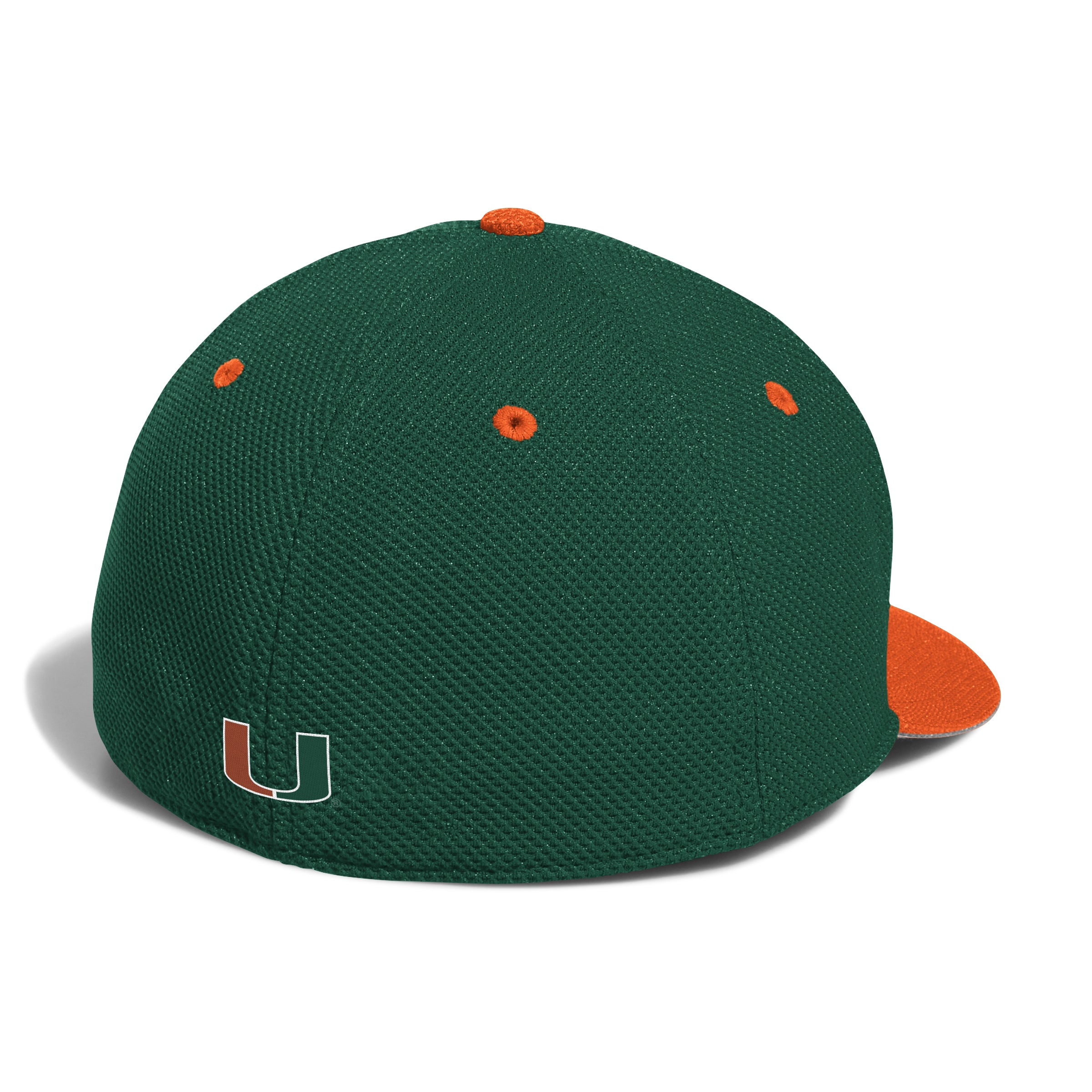 Miami Hurricanes adidas On-Field Old English M Traditional Mesh Fitted Baseball Hat - Green
