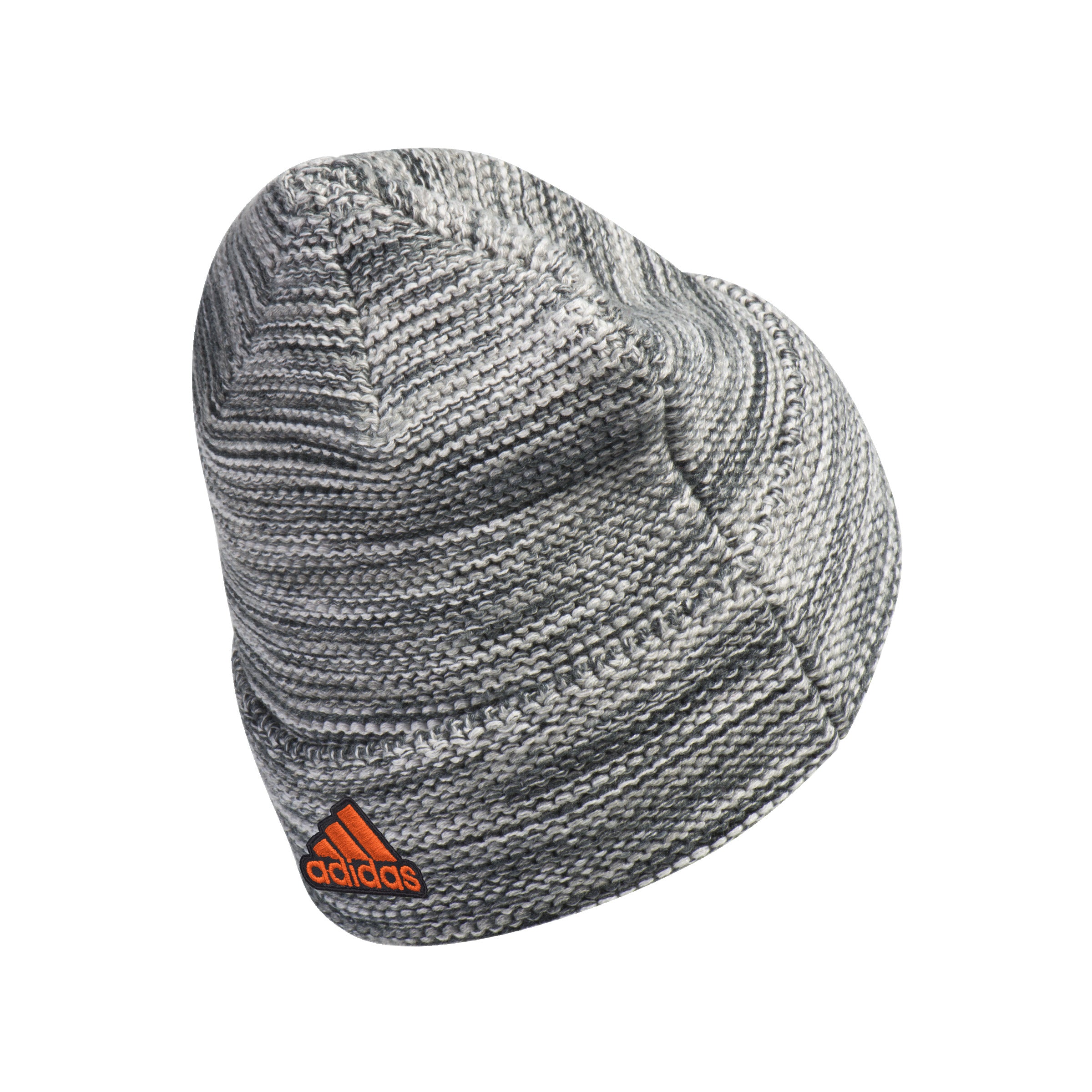 Miami Hurricanes adidas Locker Slogan Ribbed Cuffed Beanie - Grey/Black