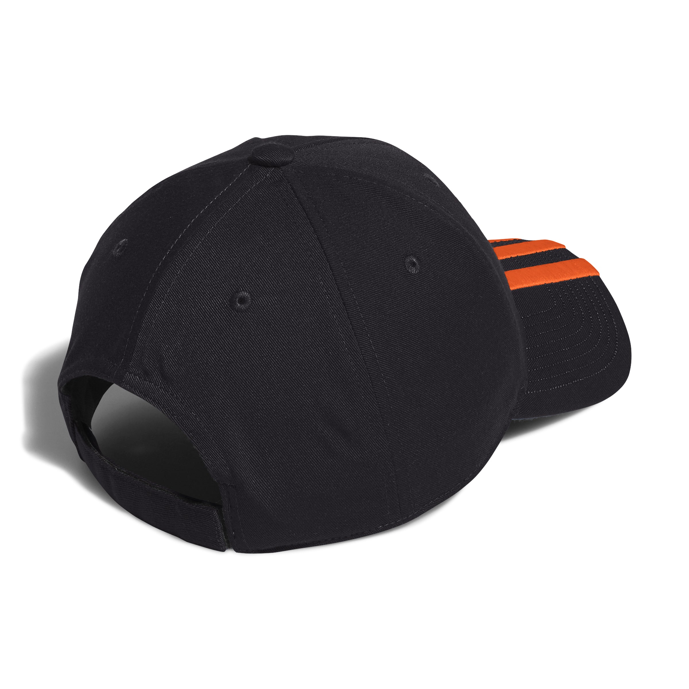 Miami Hurricanes adidas 3-Stripe Racing Structured Adjustable Hat - Black