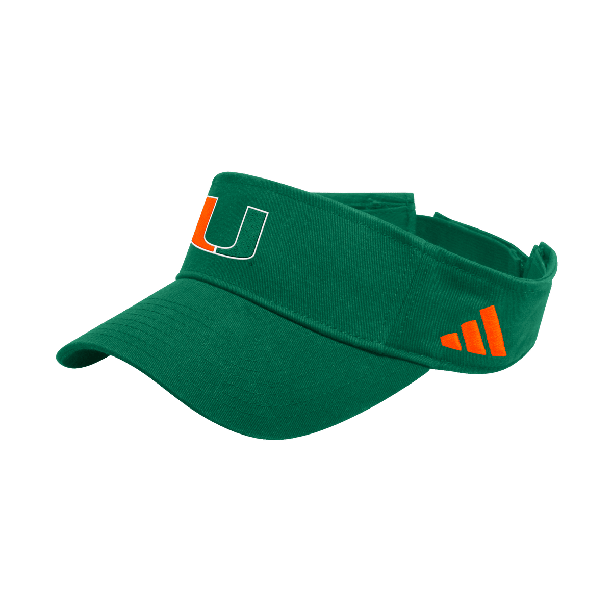 Miami Hurricanes adidas 2026 Team Medium Crown Visor - Green