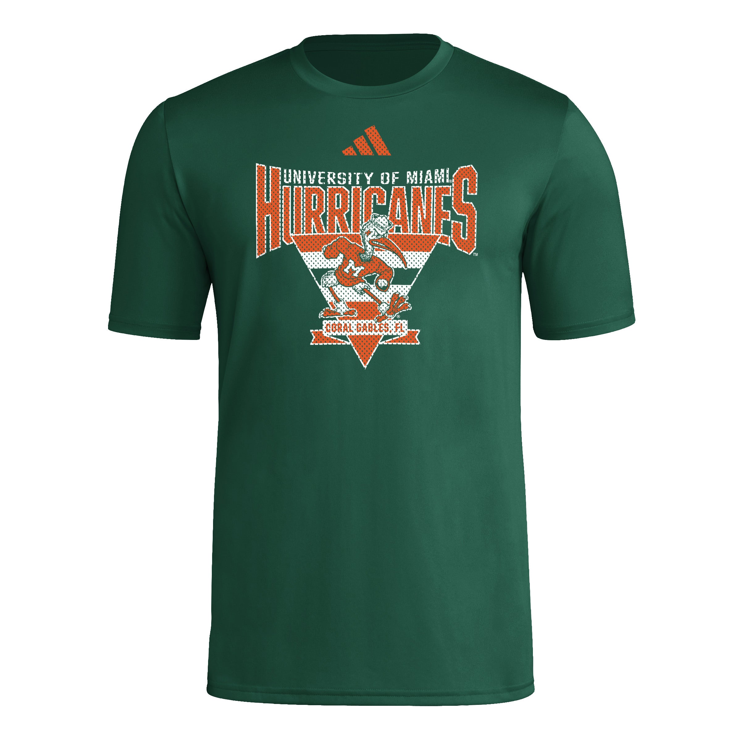 Miami Hurricanes adidas Locker Trilateral Pregame T-Shirt - Green