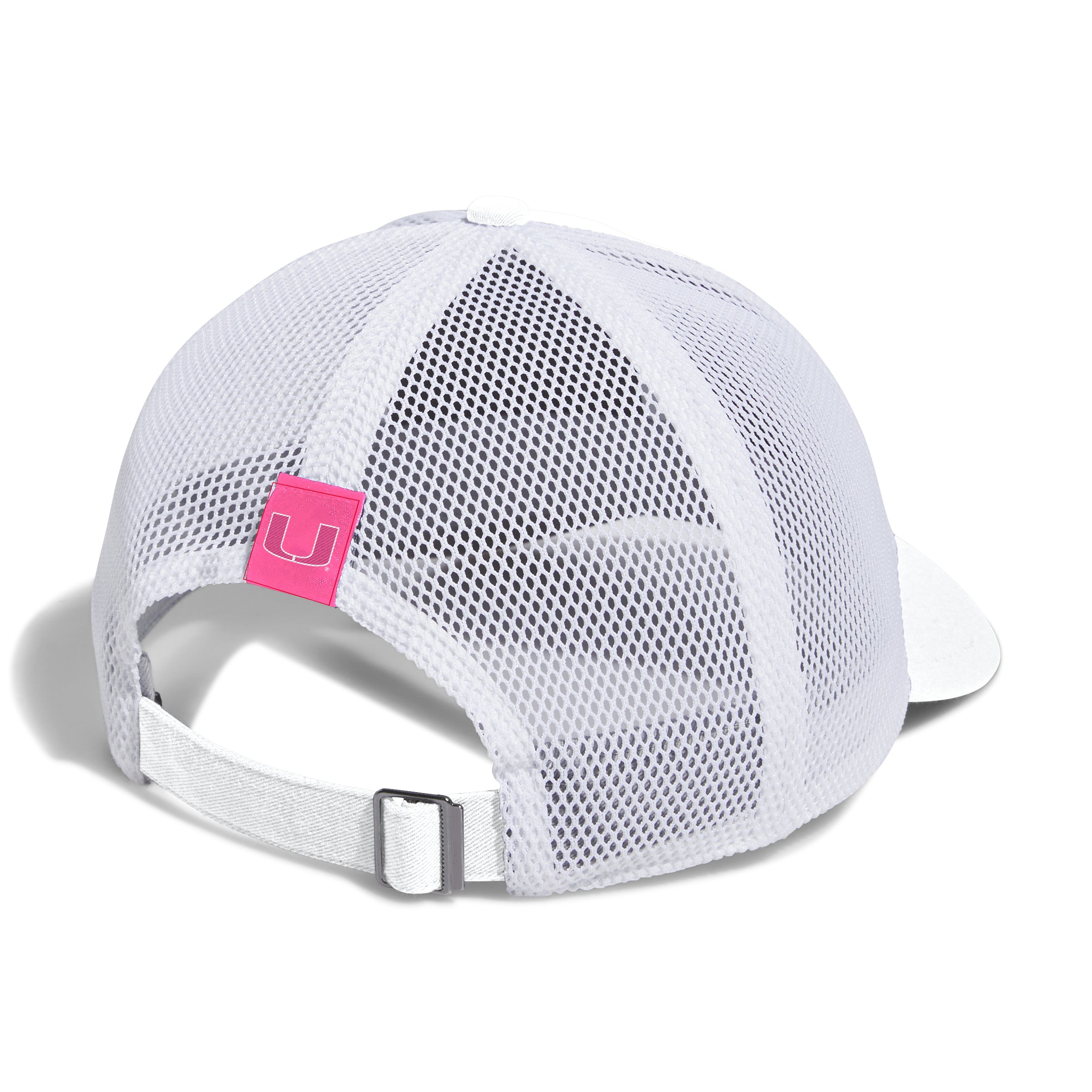 Miami Hurricanes adidas 2024 Pink Jersey Sebastian Slouch Dad Hat - White