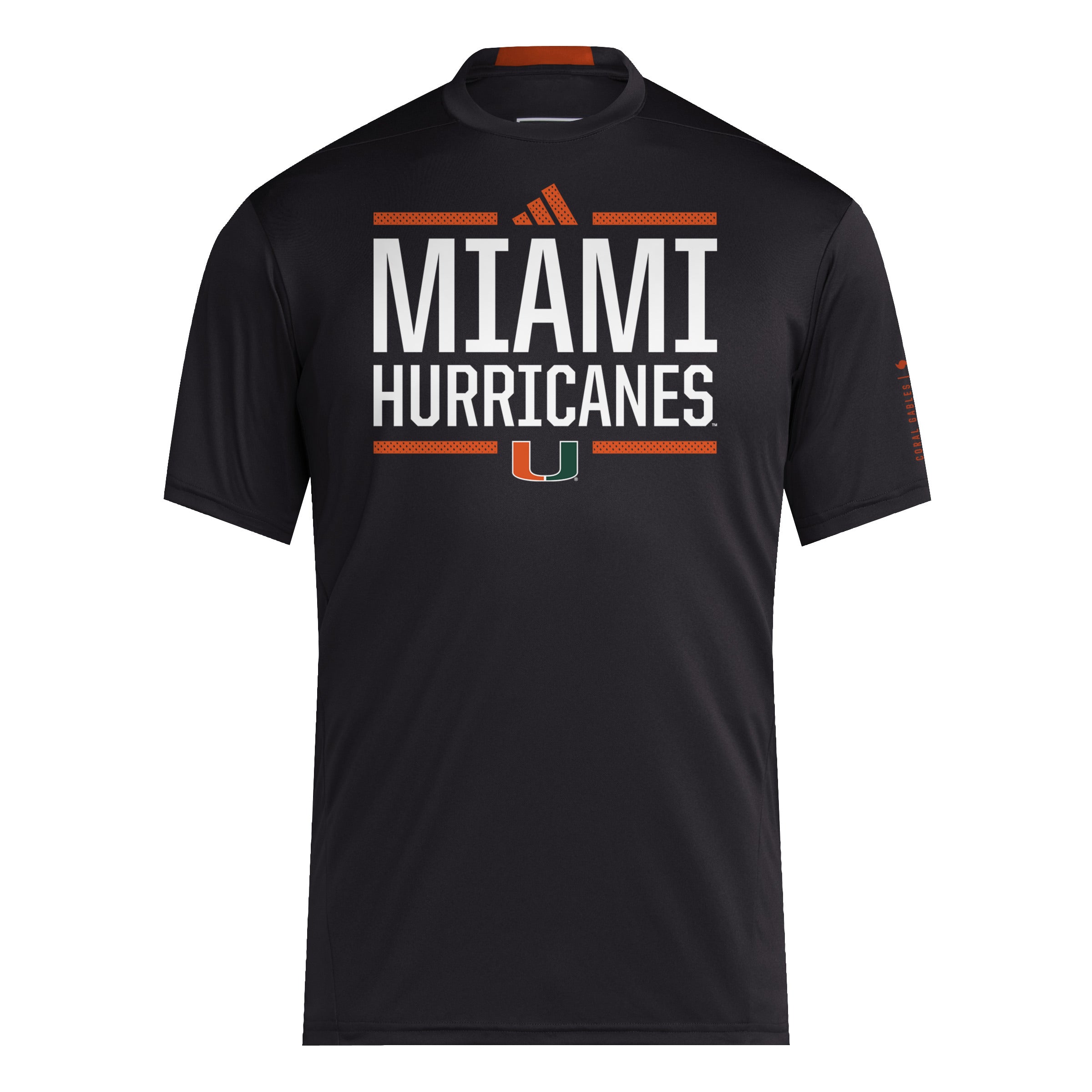 Miami Hurricanes adidas D4T Aeroready Locker Room Performance T-Shirt - Black