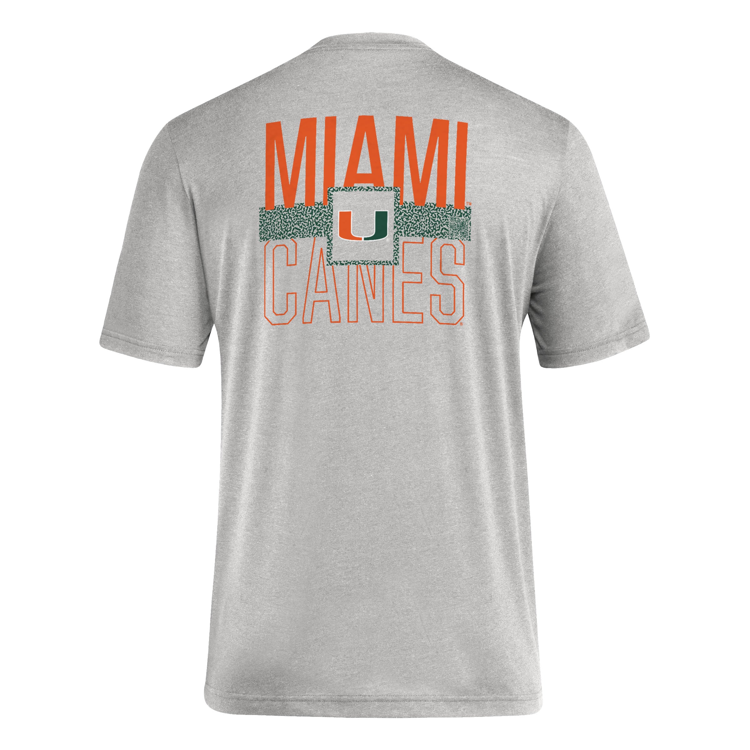 Miami Hurricanes adidas 2024 Boxed Logo Tri-Blend T-Shirt - Grey
