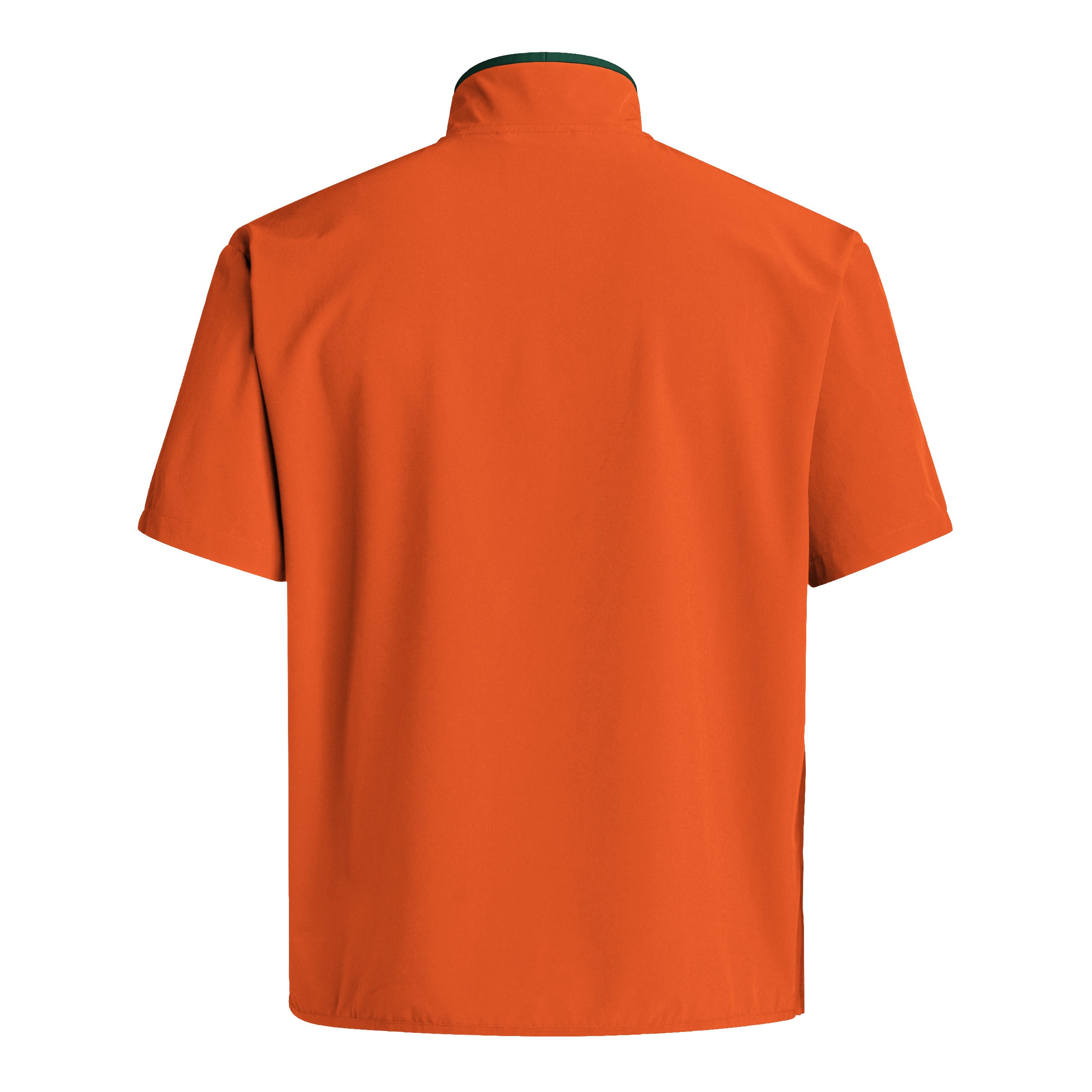Miami Hurricanes adidas 2024 Coaches Sideline Half-Zip Short Sleeve Jacket - Orange