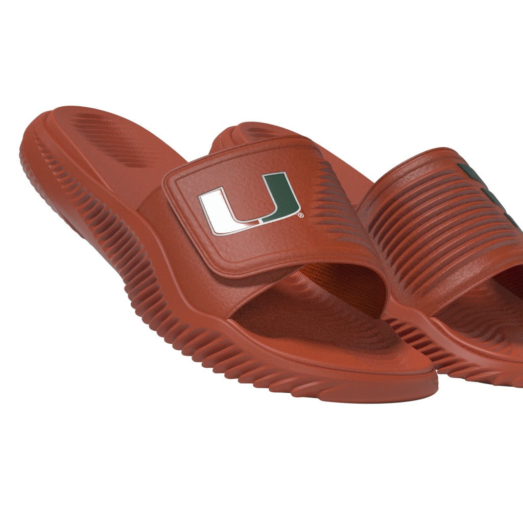 Miami Hurricanes adidas Unisex Alphabounce 2.0 Slide Sandals - Orange
