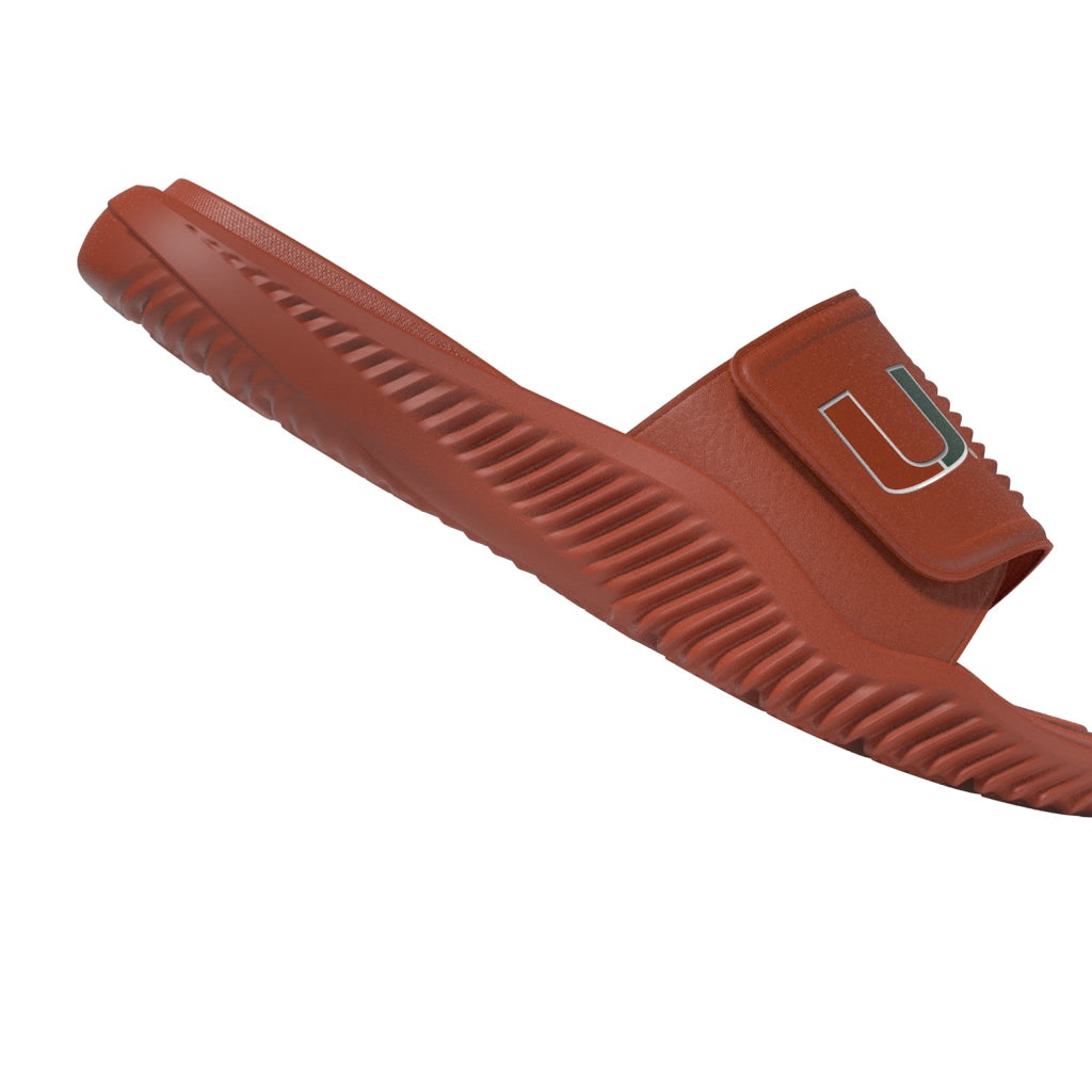 Miami Hurricanes adidas Unisex Alphabounce 2.0 Slide Sandals - Orange