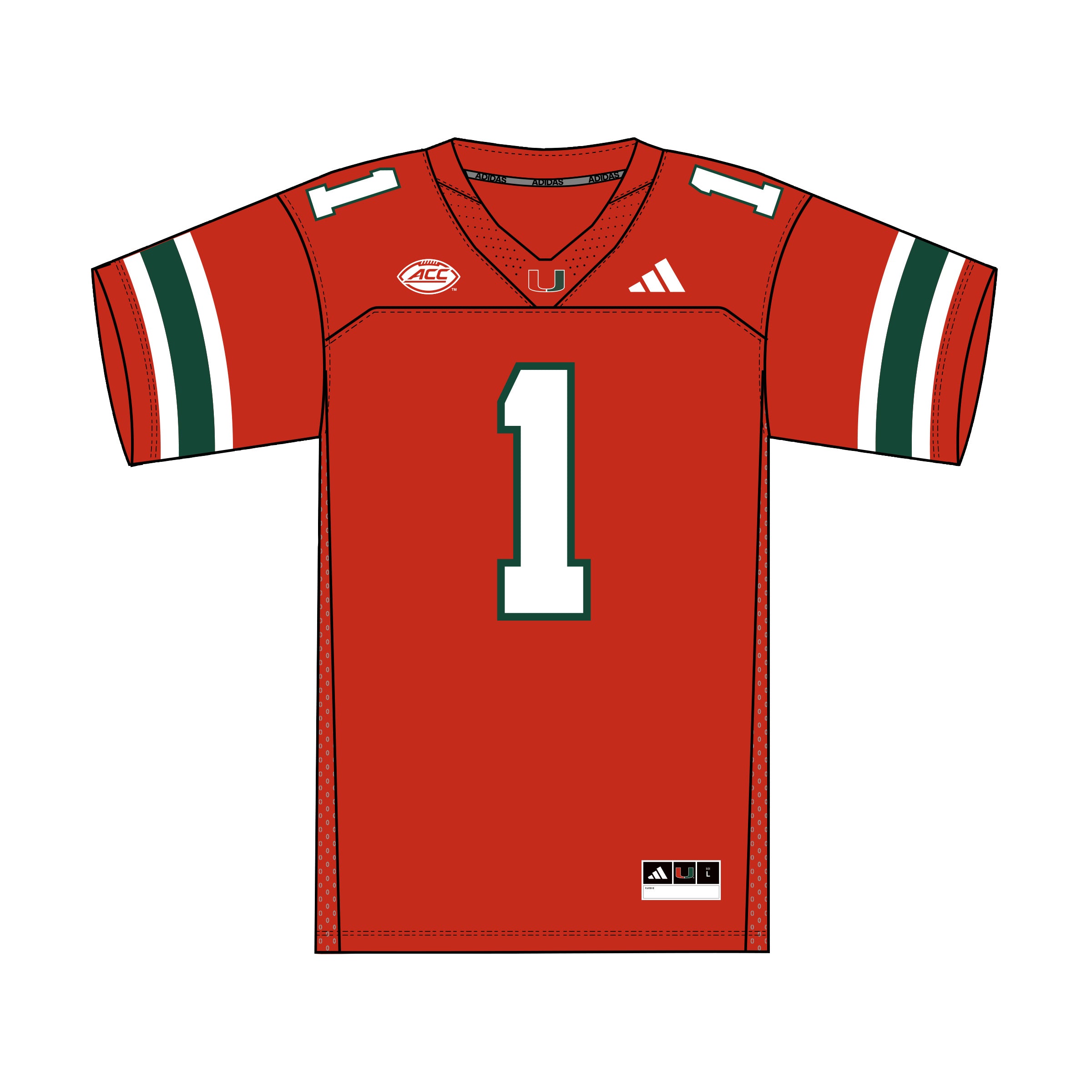 University of Miami adidas 2024 Premium Home Jersey - Orange