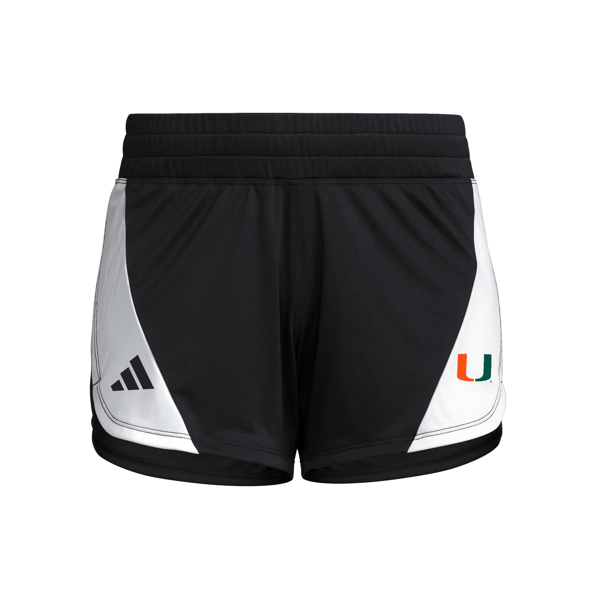 Miami Hurricanes adidas 2025 Women's 3 Inch Inseam Running Shorts - Bl
