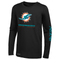 Miami Dolphins NFL Team Apparel Combine Training Agility Dritek L/S T-Shirt - Black