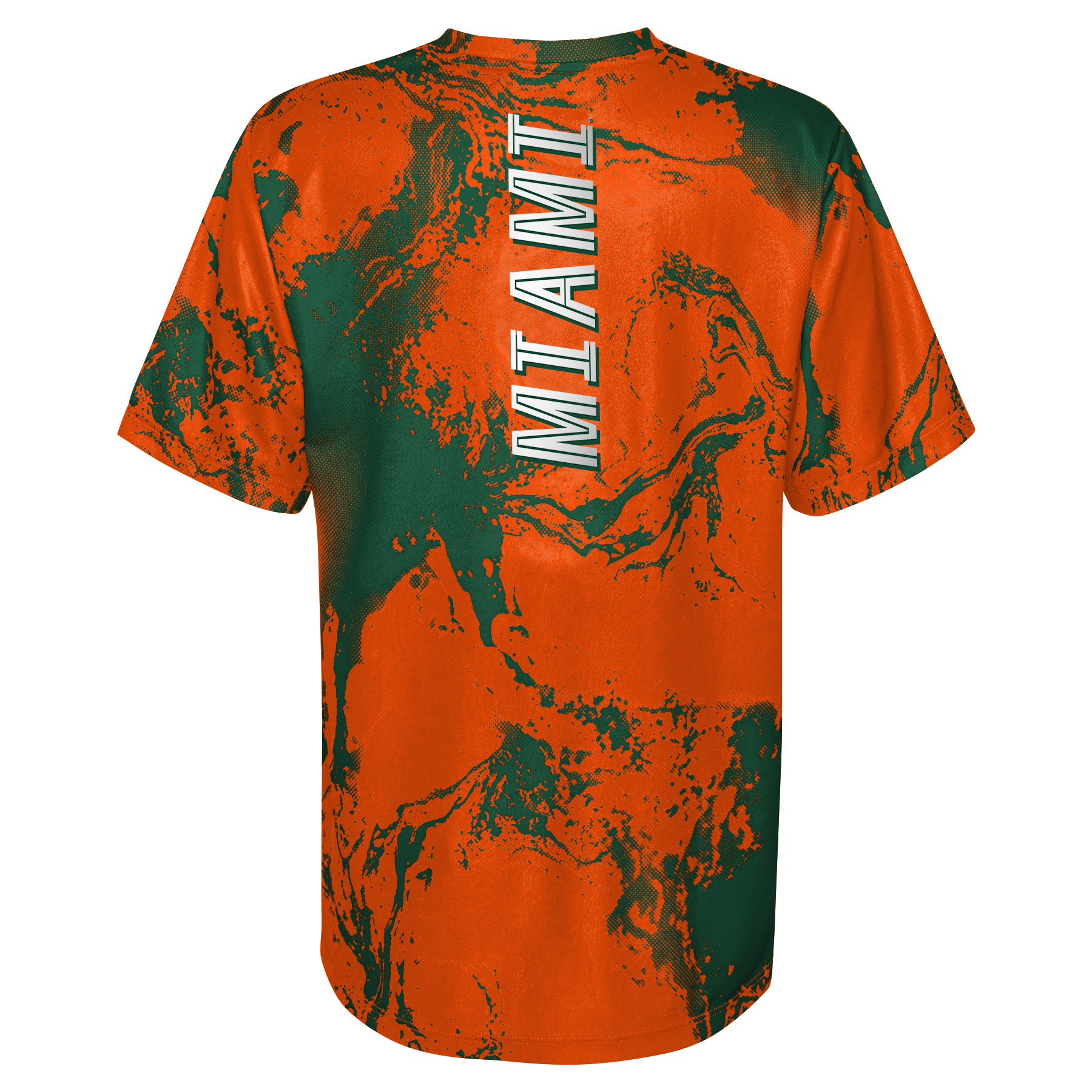 Miami Hurricanes Youth In The Mix Dri-Tek T-Shirt - Orange / Green