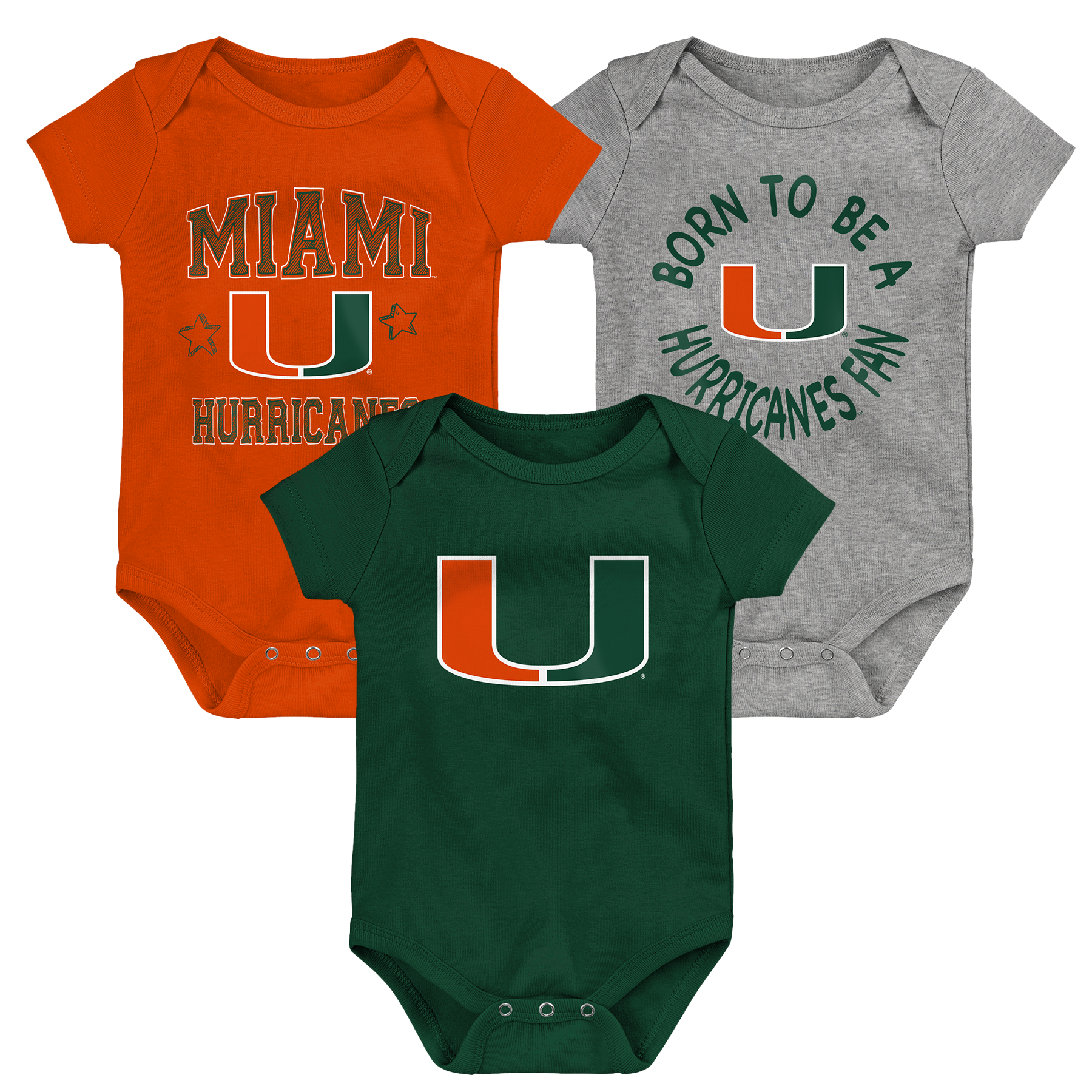 Miami Dolphins Infant Born to Be A Dolphins Fan Creeper Onesie 3 Piece Set