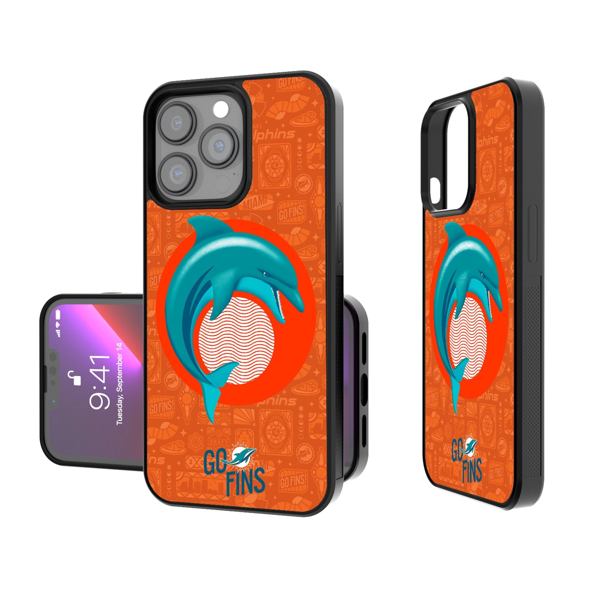 Miami Dolphins 2024 Illustrated Limited Edition Bump Phone Case