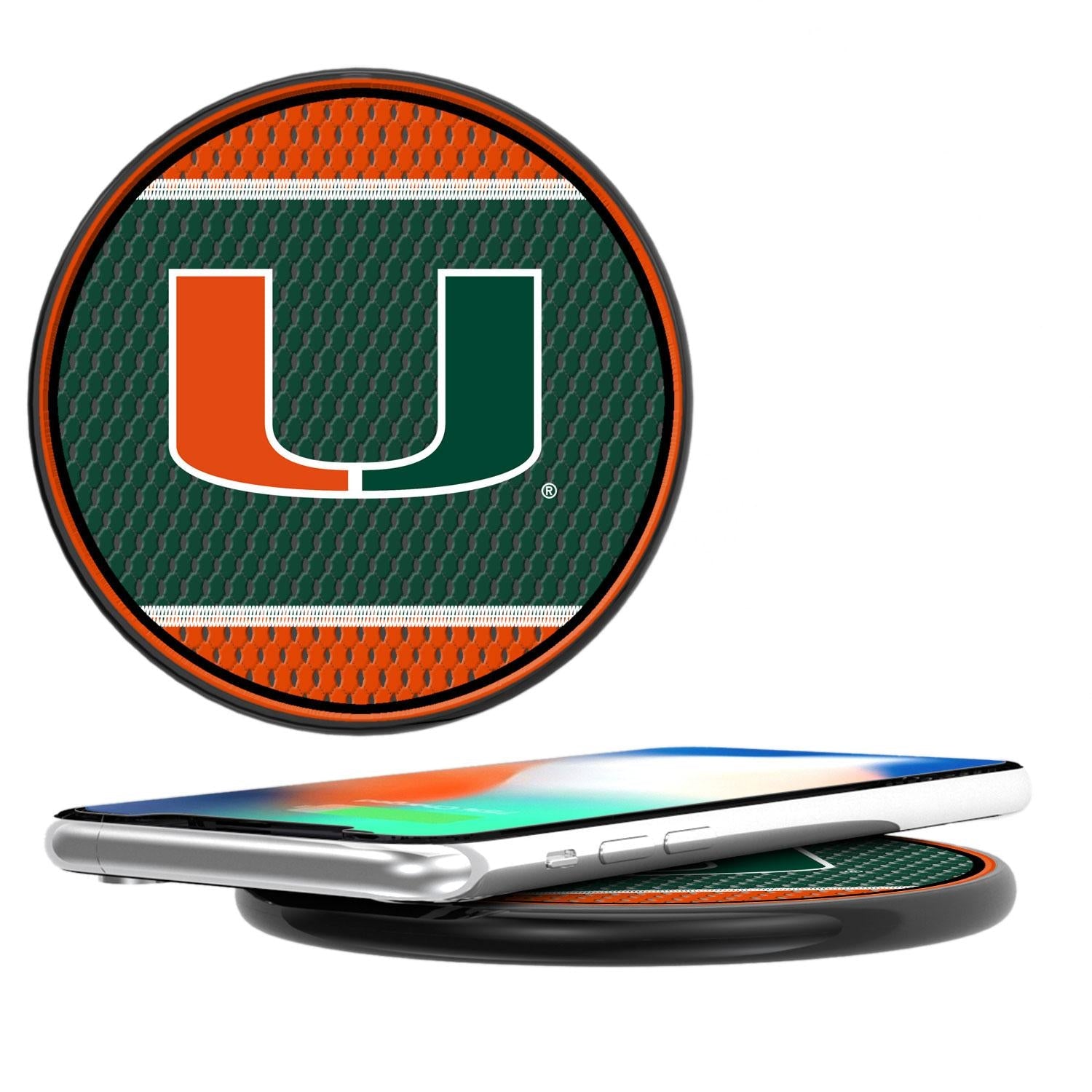 Miami Hurricanes Mesh 15-Watt Wireless Charger