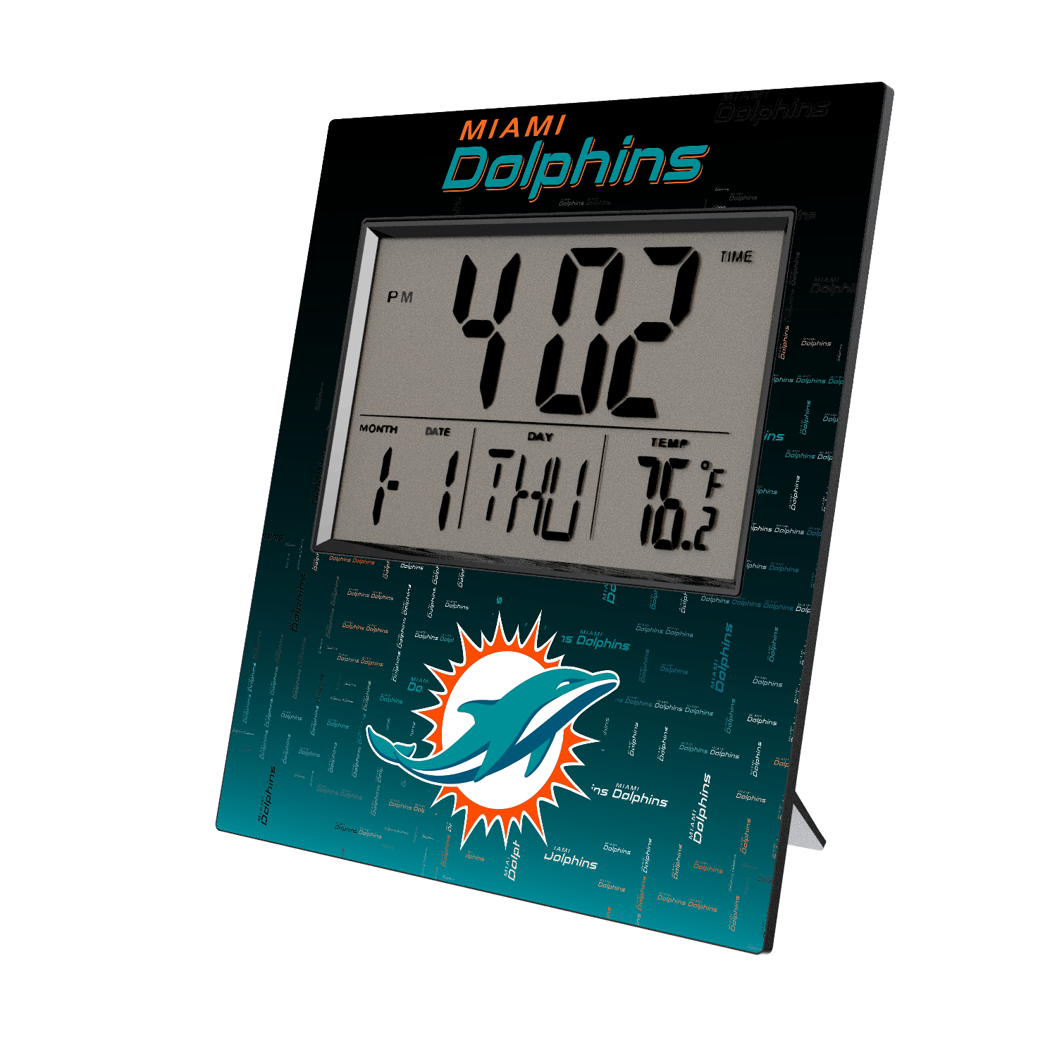 Miami Dolphins Quadtile Wall Clock