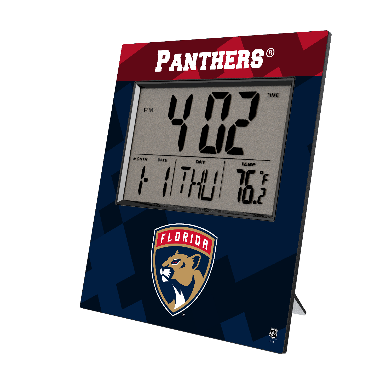 Florida Panthers Color Block Wall Clock