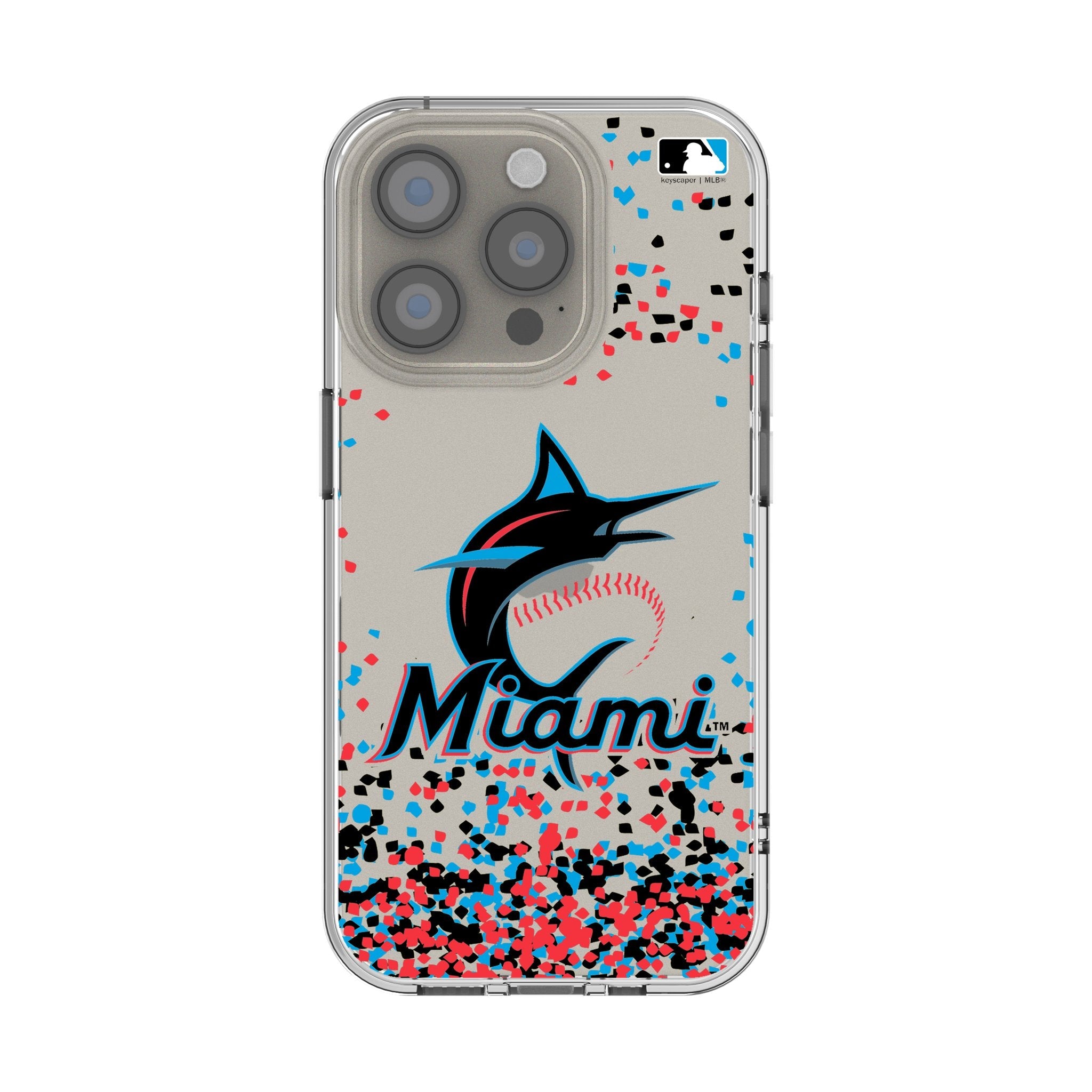 Miami Marlins Confetti Clear Case
