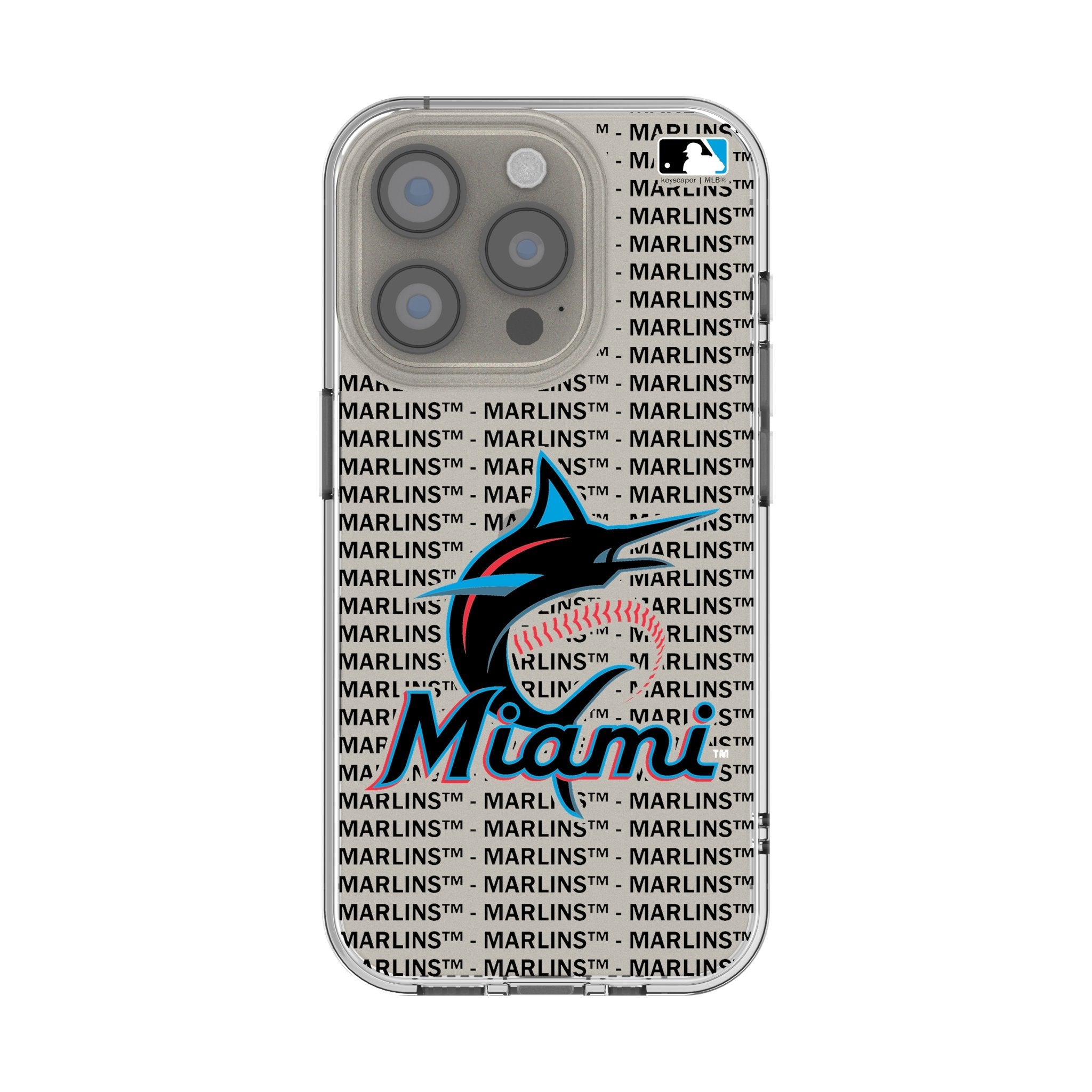 Miami Marlins Blackletter Clear Case