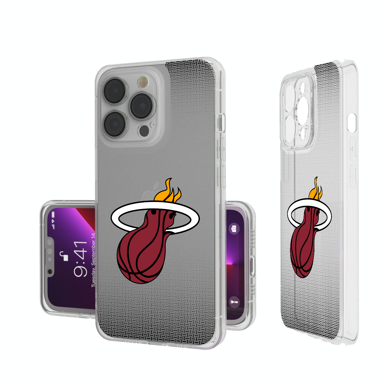 Miami Heat Linen Clear Phone Case