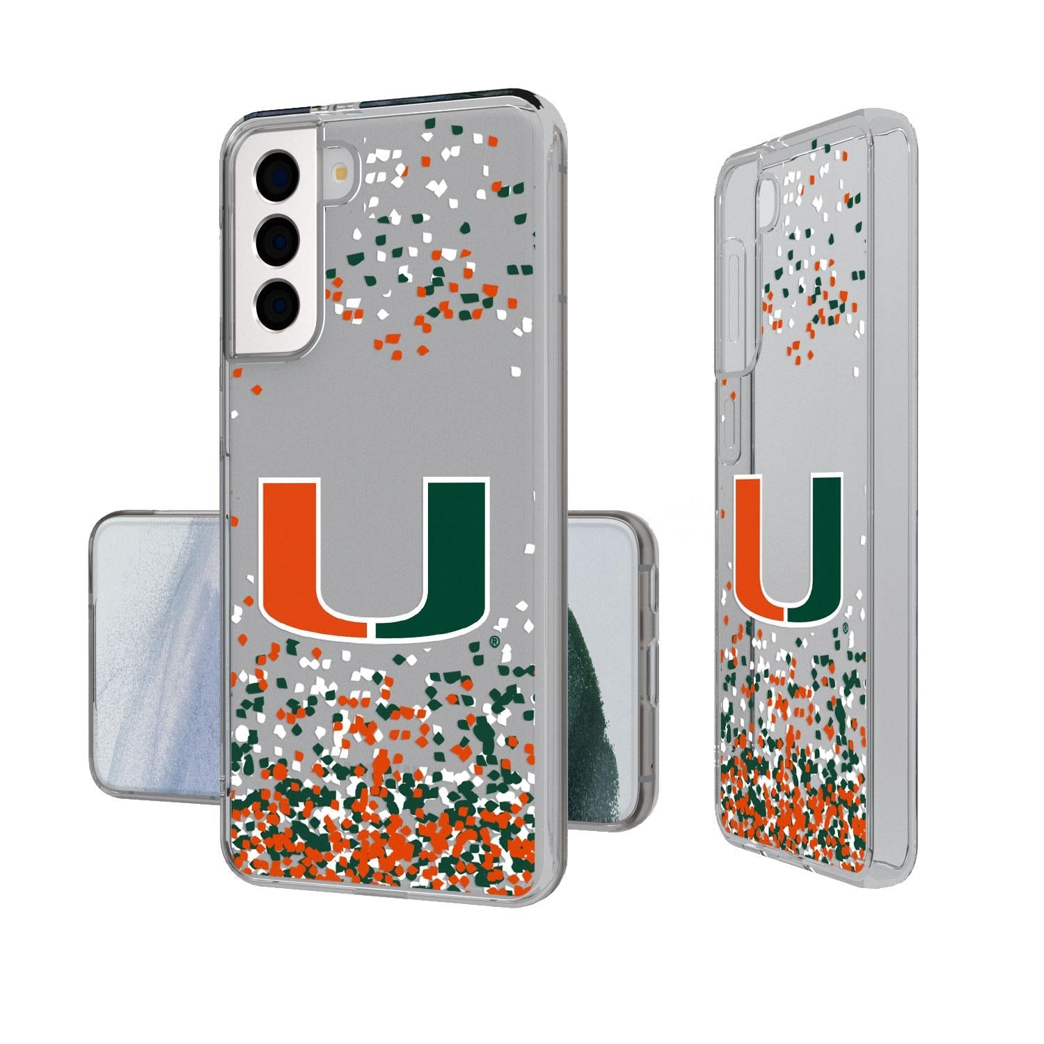 Miami Hurricanes Confetti Clear Case