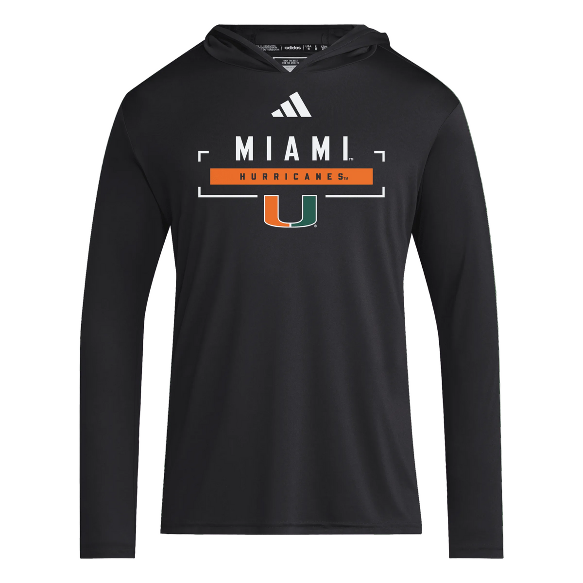 Miami Hurricanes adidas 2026 D4T L/S Training Hoodie - Black